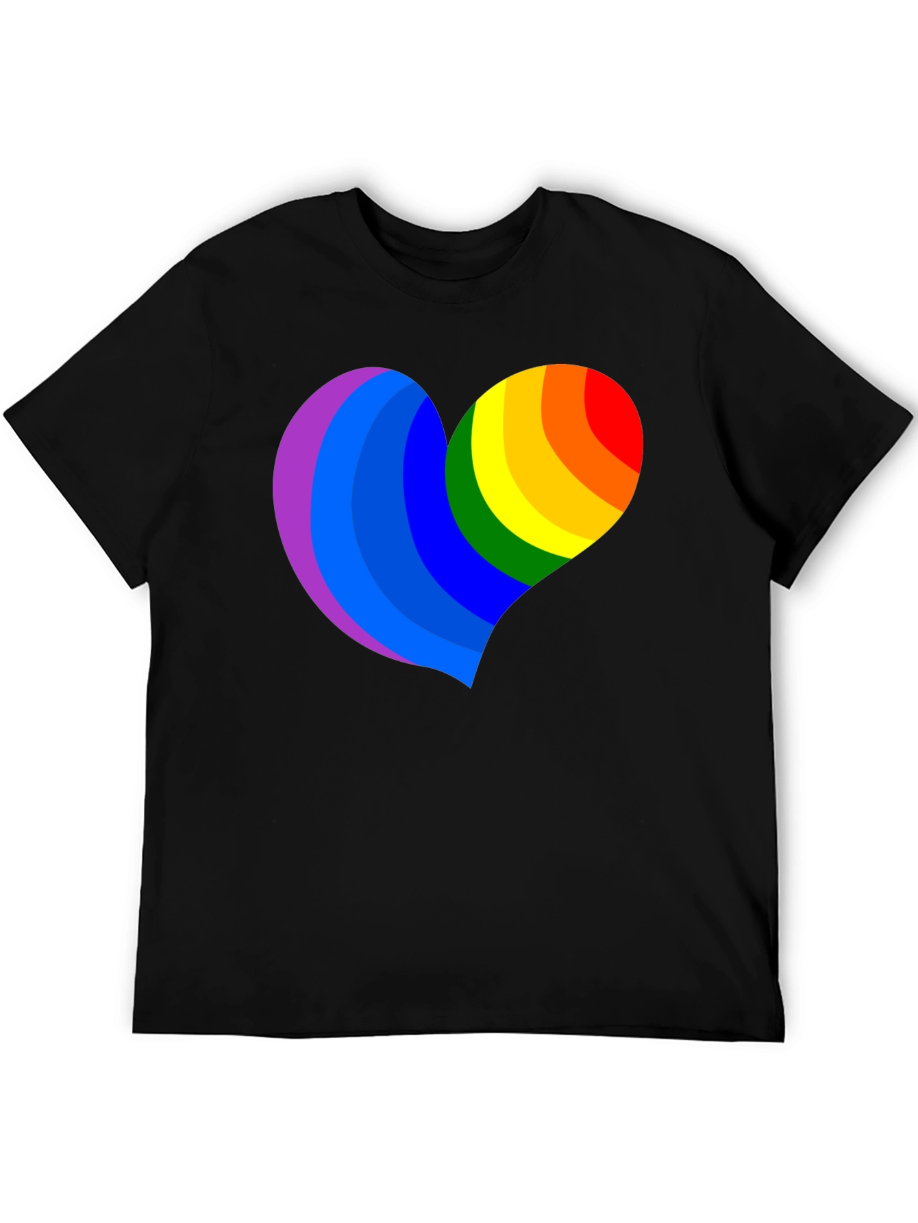 Rainbow Heart Graphic Tee - Pride & Love
