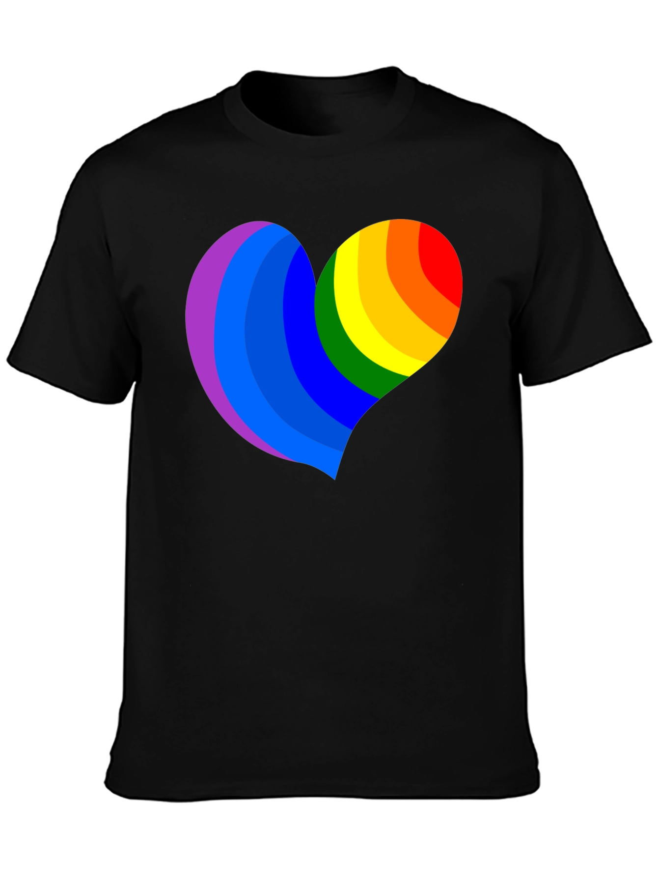 Rainbow Heart Graphic Tee - Pride & Love
