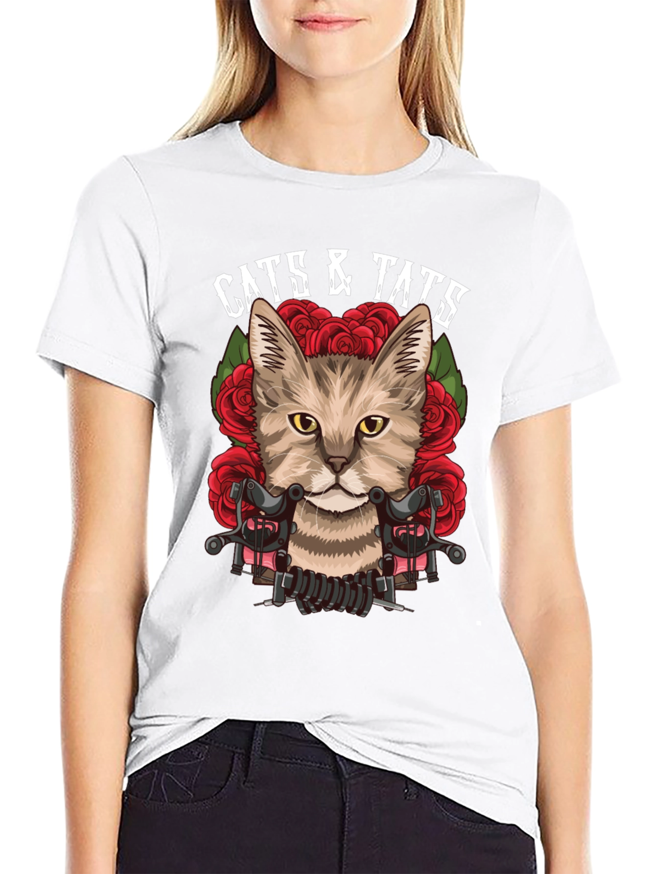 Cats & Tats T-Shirt | Tattooed Cat Graphic Tee