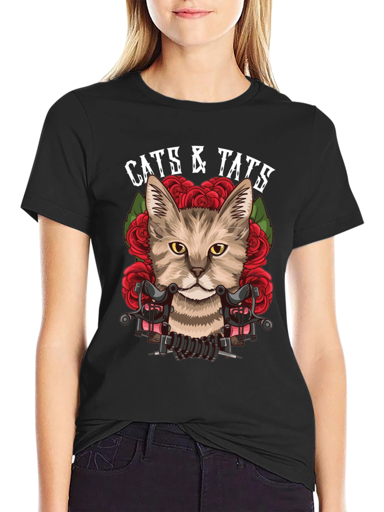 Cats & Tats T-Shirt | Tattooed Cat Graphic Tee