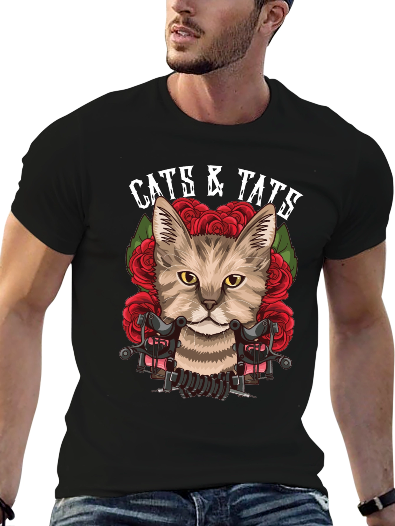 Cats & Tats T-Shirt | Tattooed Cat Graphic Tee