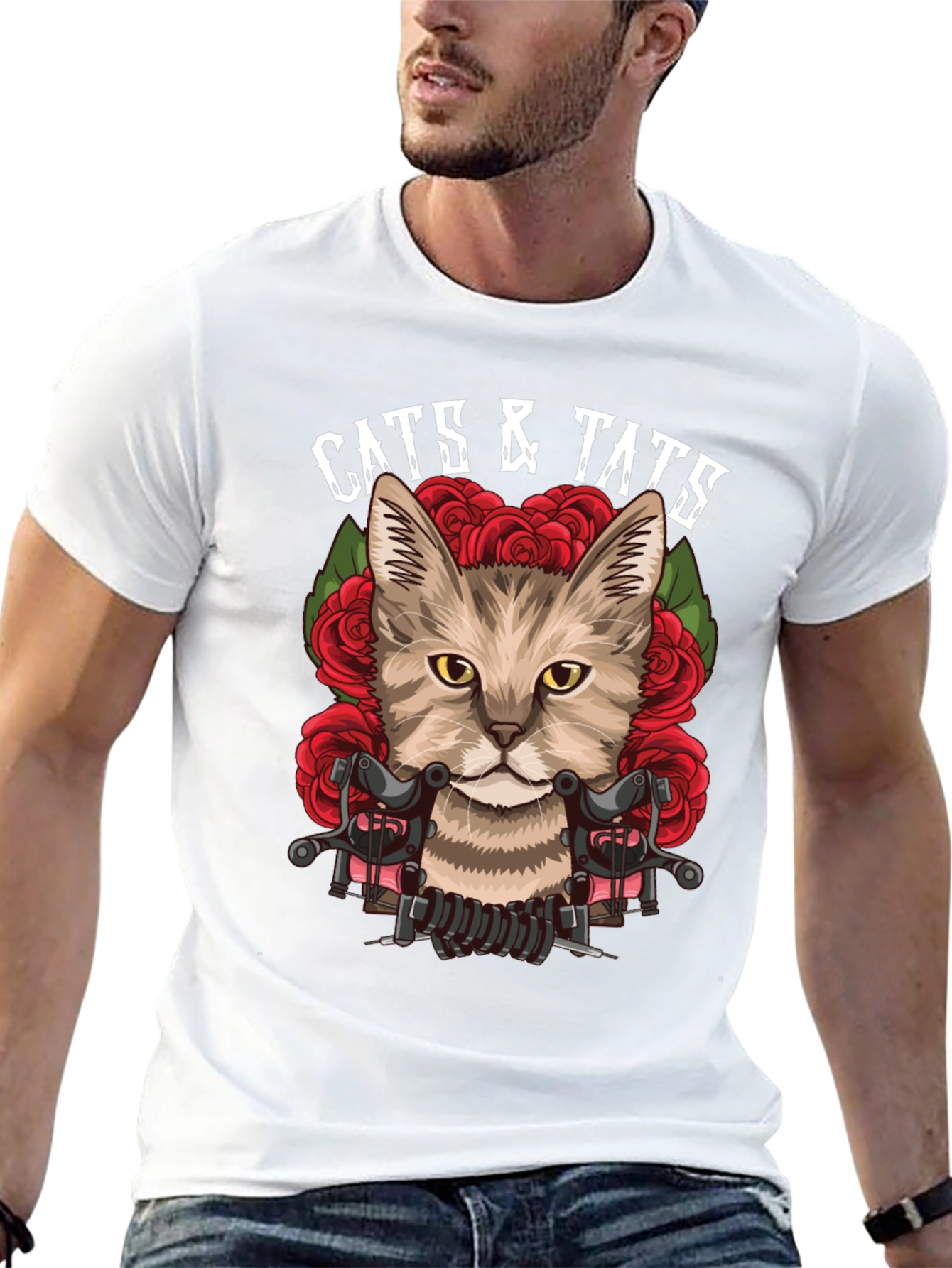 Cats & Tats T-Shirt | Tattooed Cat Graphic Tee