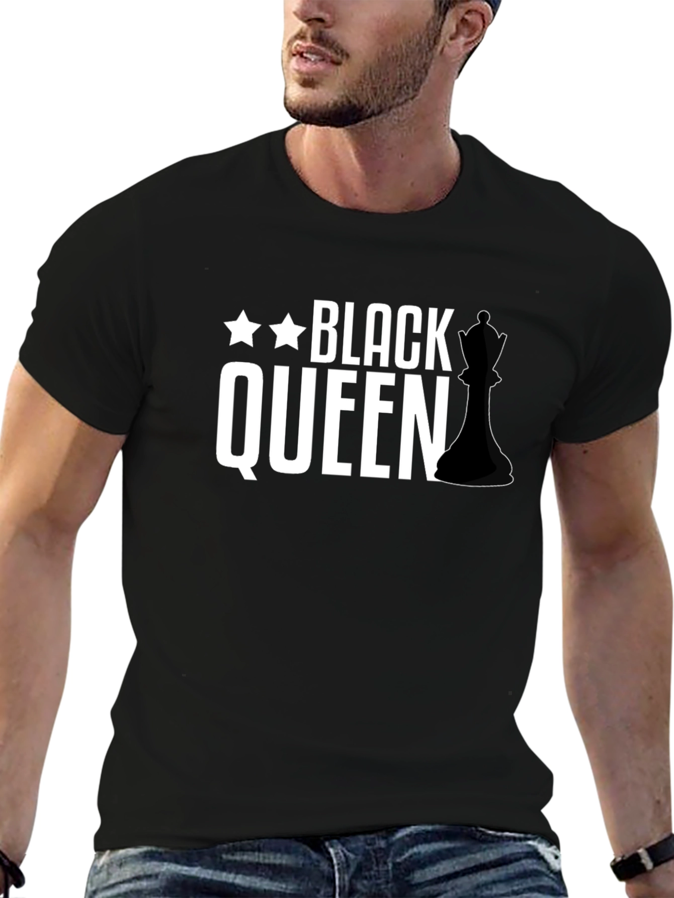 Black Queen Chess Piece T-Shirt