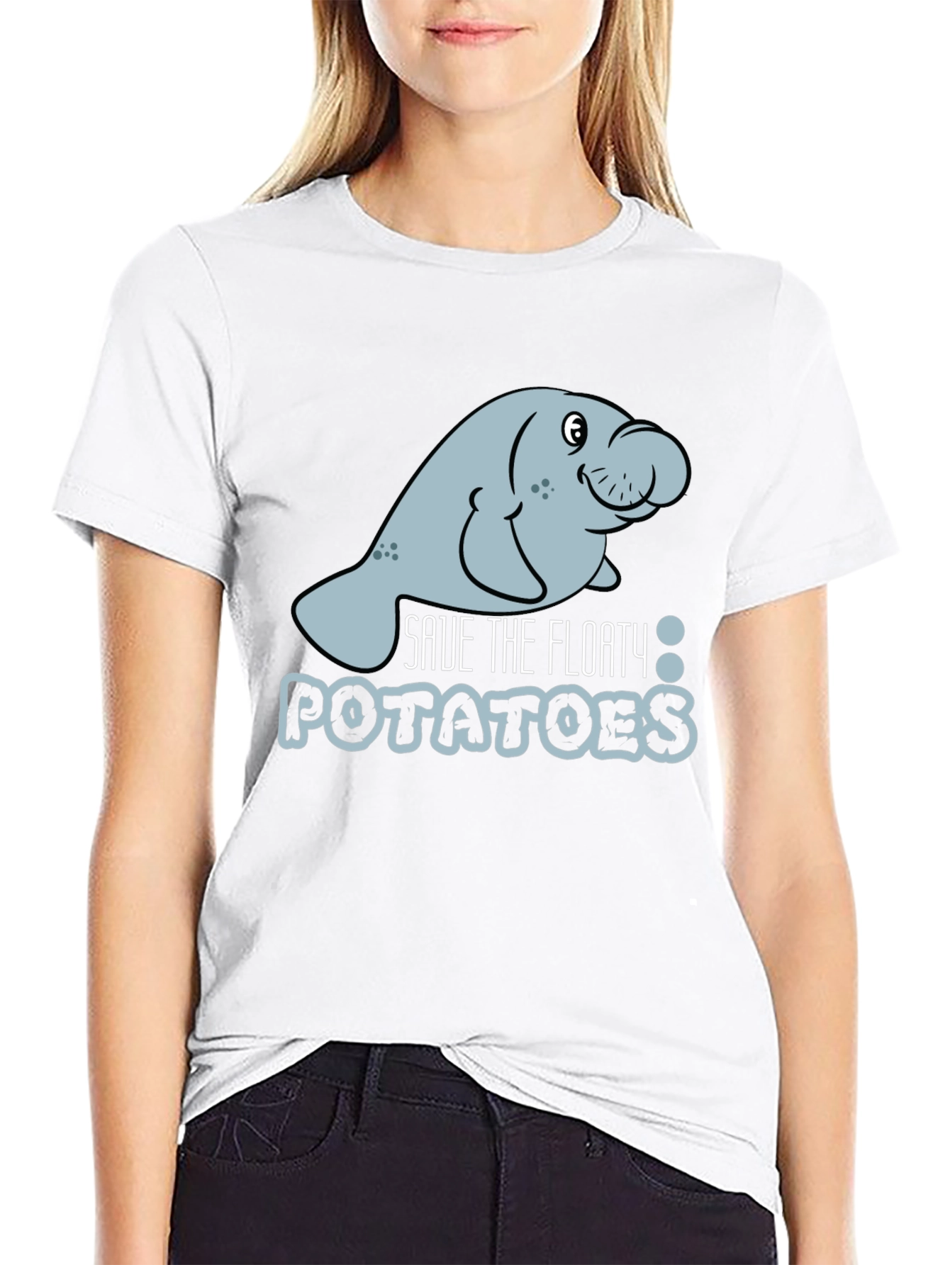 Save the Floaty Potatoes Manatee Graphic Tee