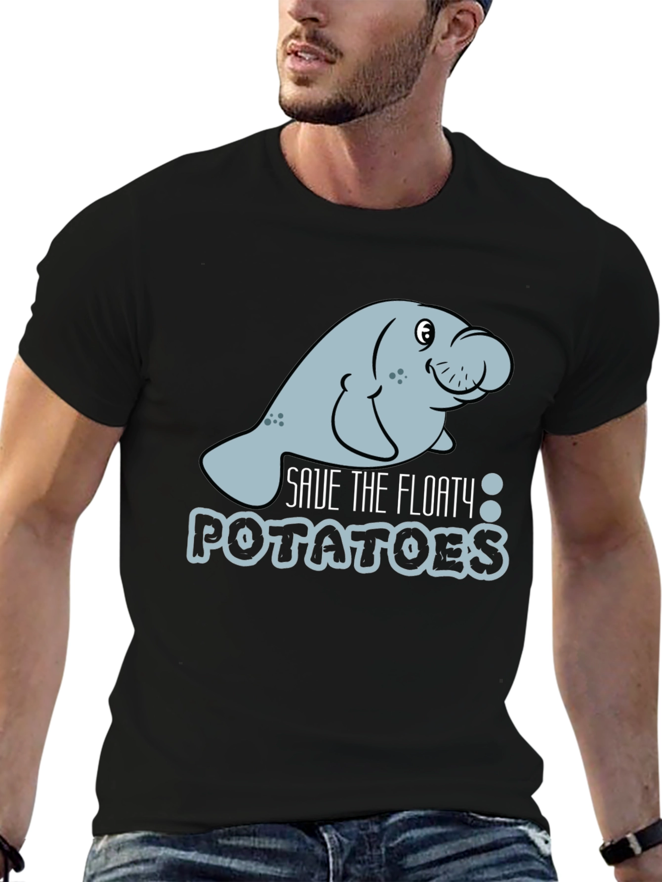Save the Floaty Potatoes Manatee Graphic Tee