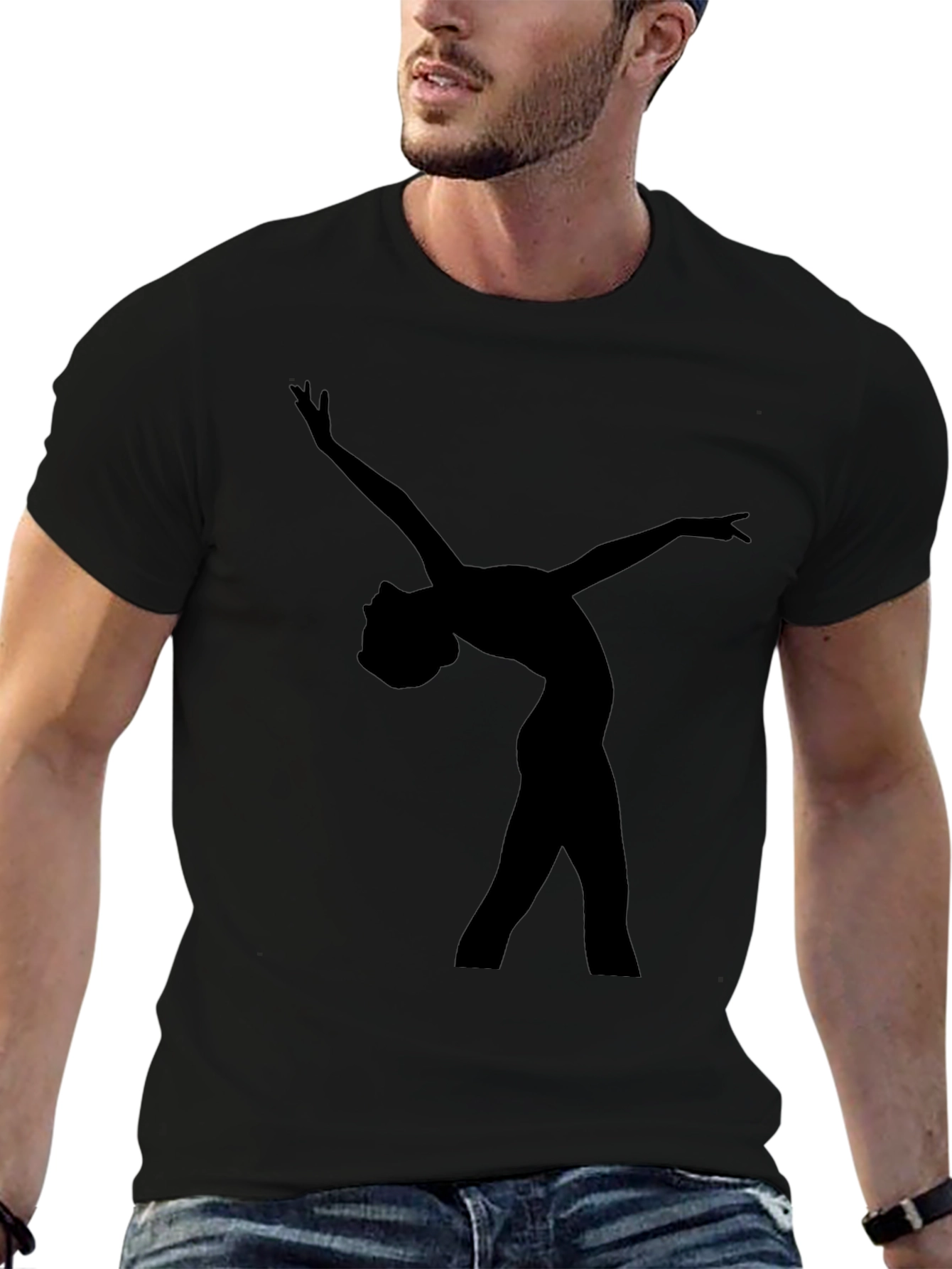 Black Dancer Silhouette Graphic Tee - Unisex