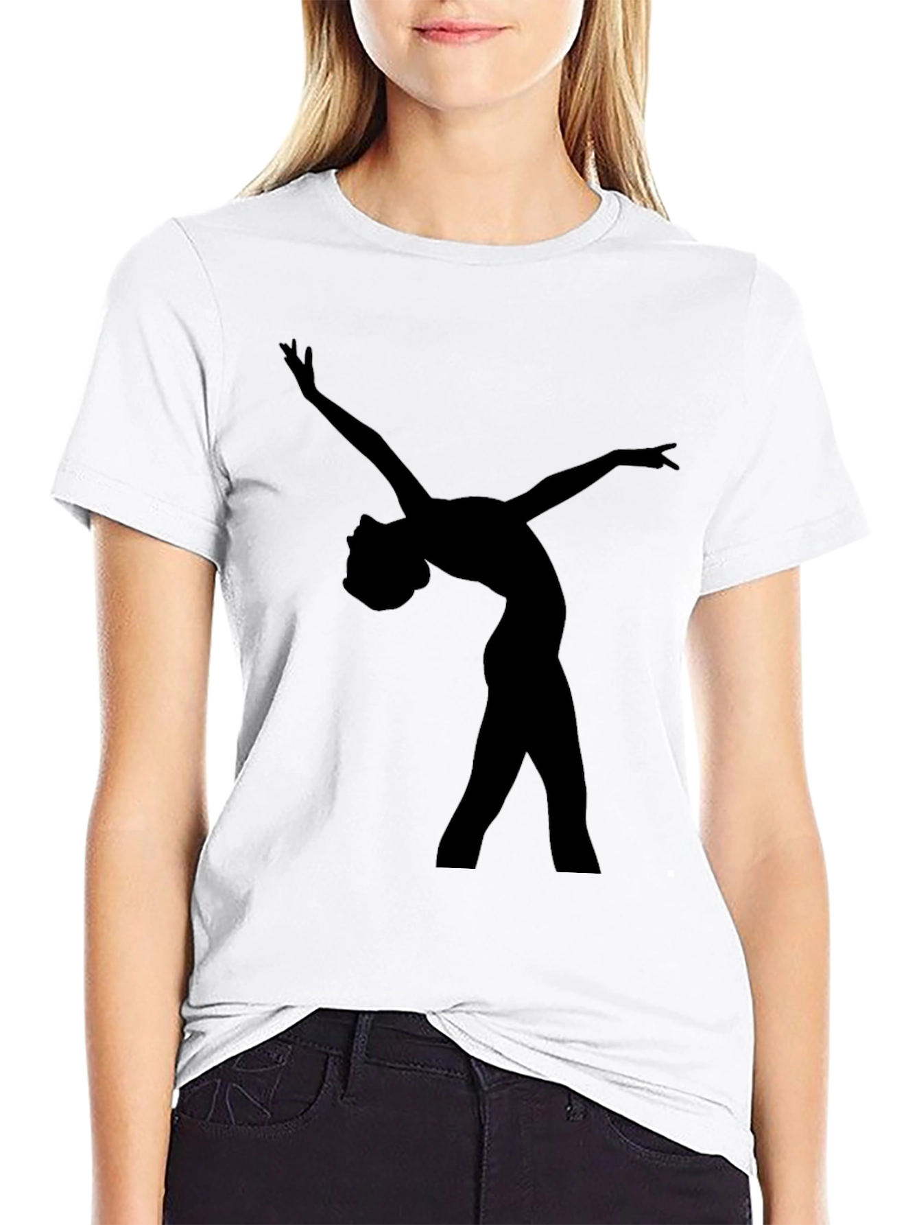 Black Dancer Silhouette Graphic Tee - Unisex