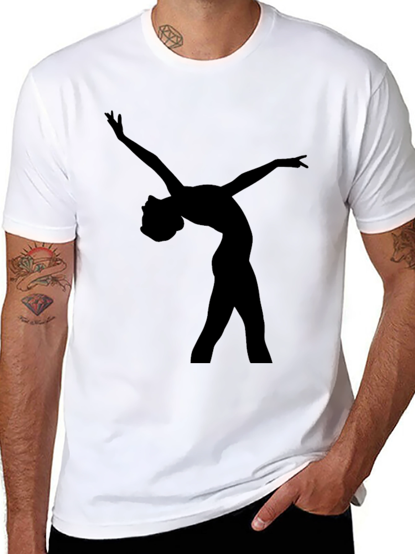 Black Dancer Silhouette Graphic Tee - Unisex