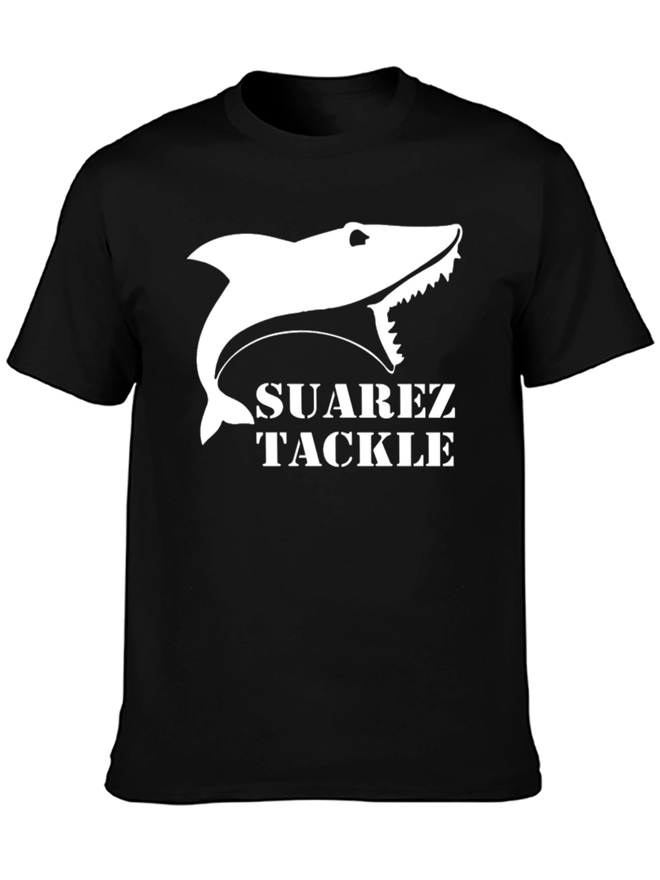 Suarez Tackle Shark Graphic T-Shirt - Black