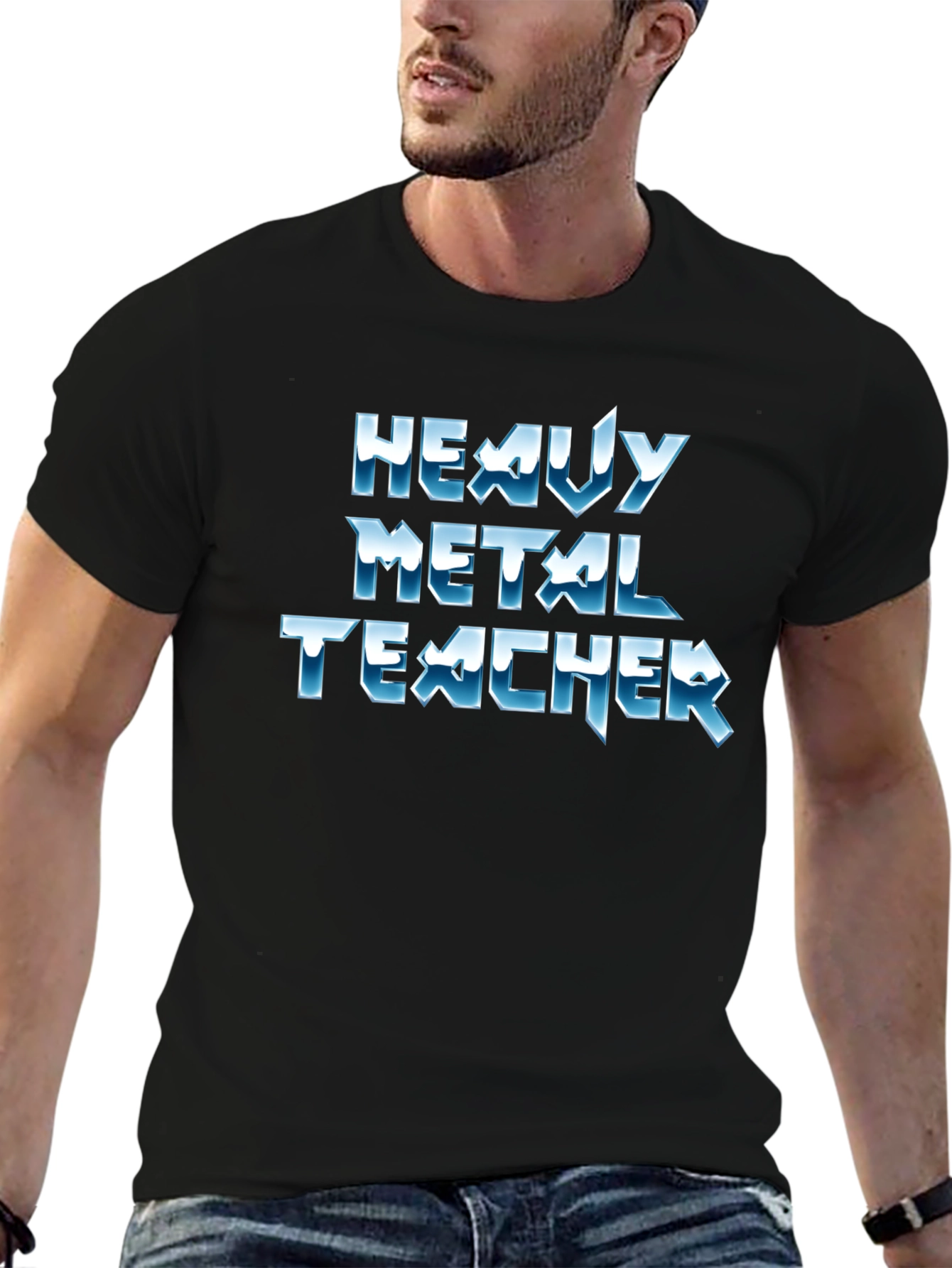 Heavy Metal Teacher Graphic Tee - Black