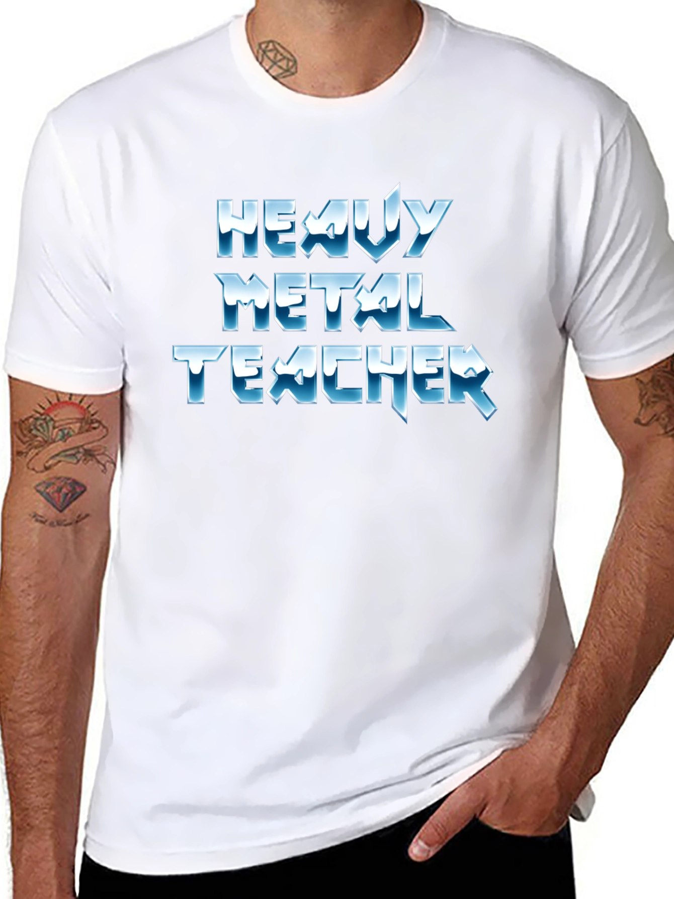 Heavy Metal Teacher Graphic Tee - Black