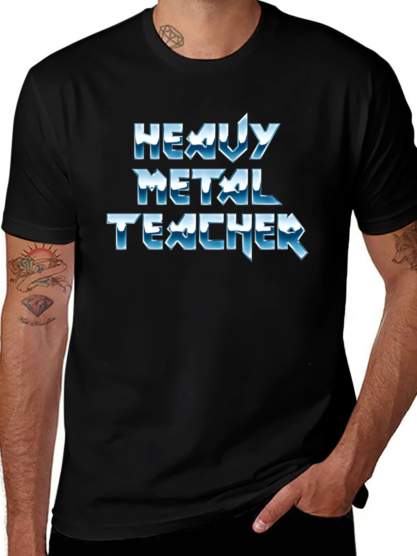 Heavy Metal Teacher Graphic Tee - Black