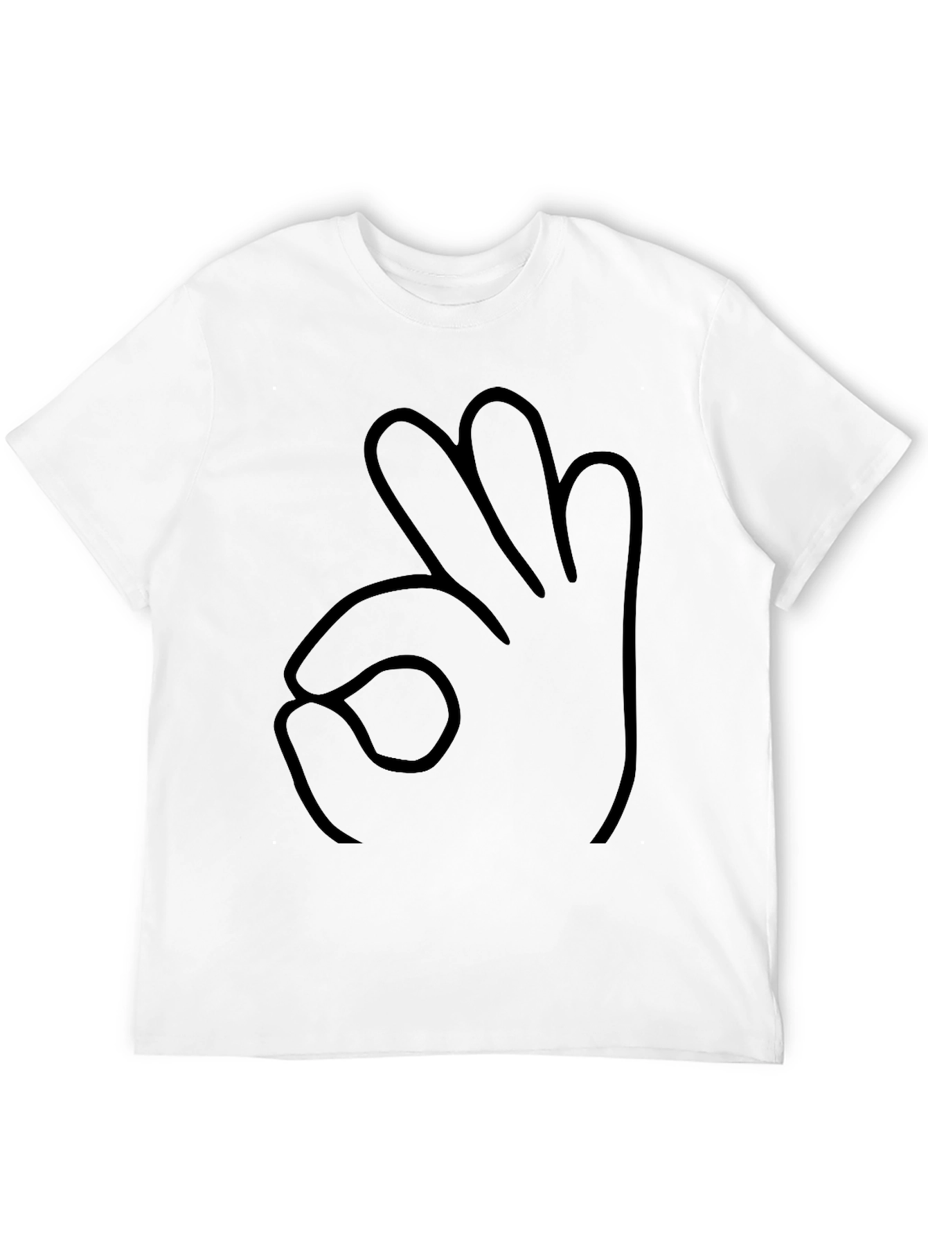 Funny Hand Gesture Black T-Shirt