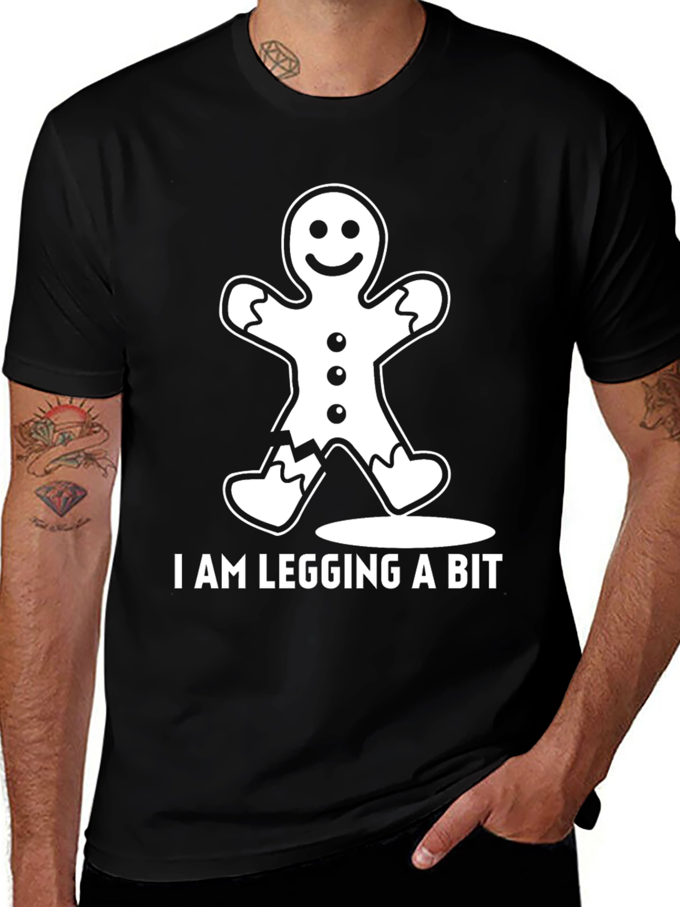 Funny Gingerbread Man I Am Legging A Bit T-Shirt
