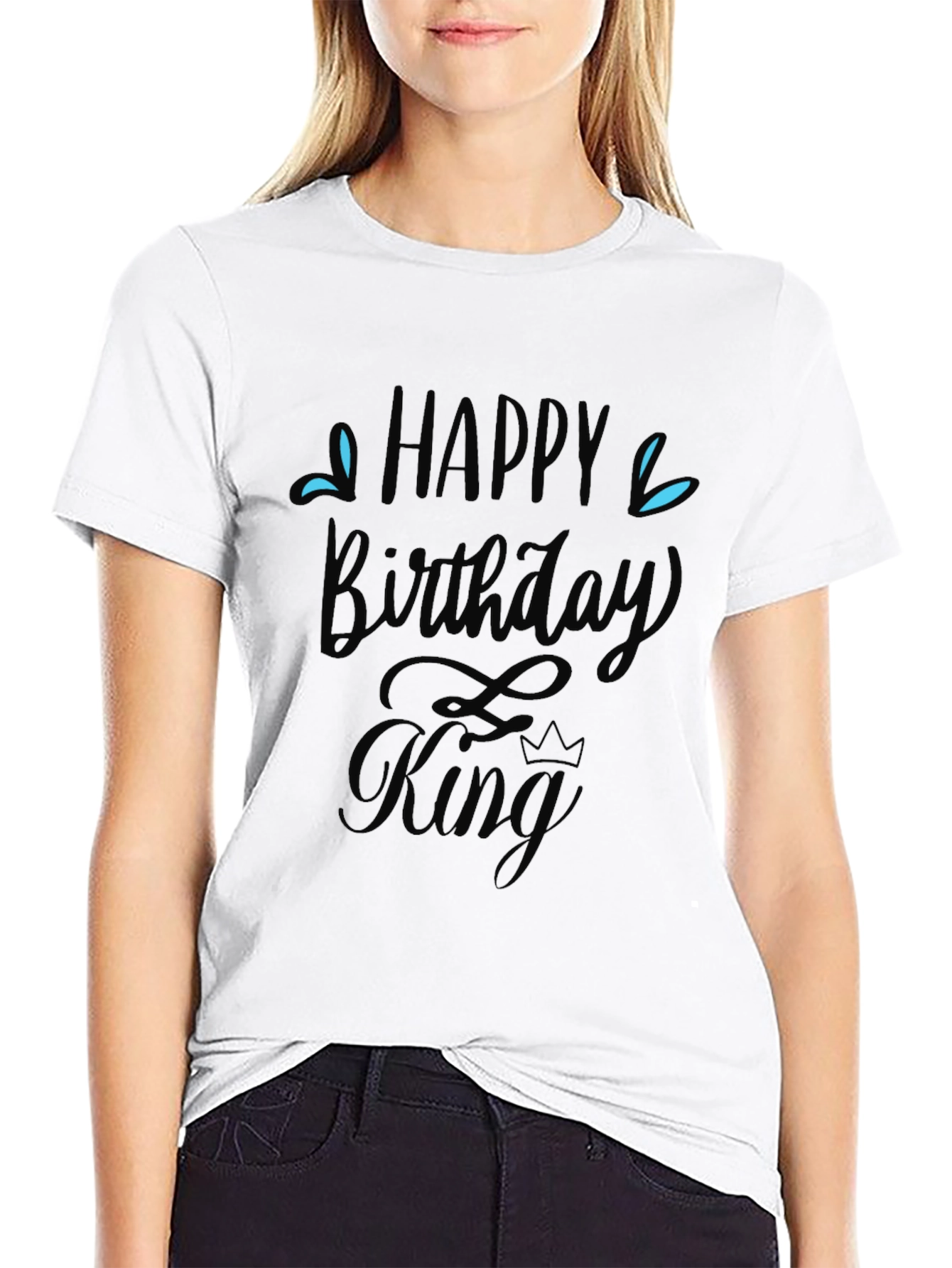 Happy Birthday King Black T-Shirt