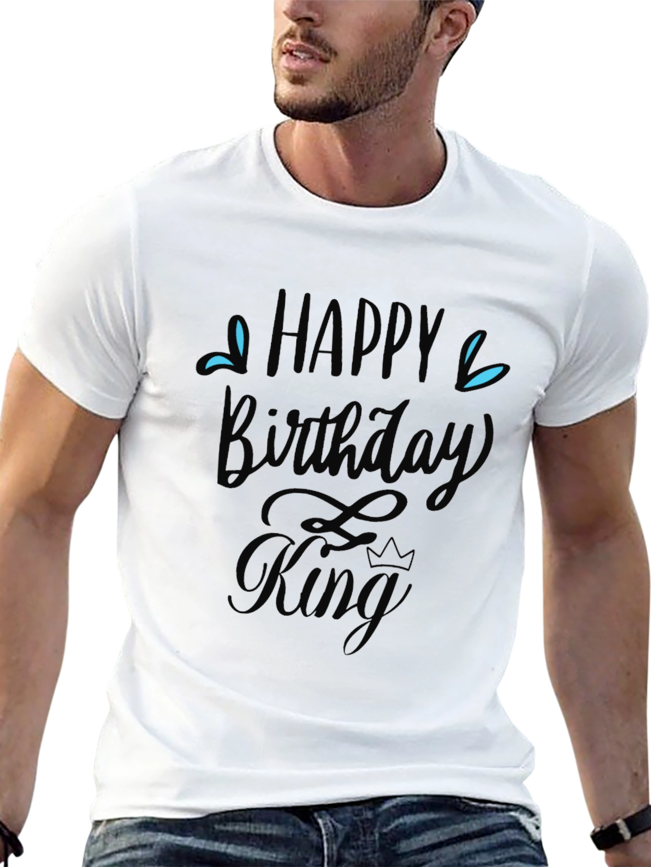 Happy Birthday King Black T-Shirt