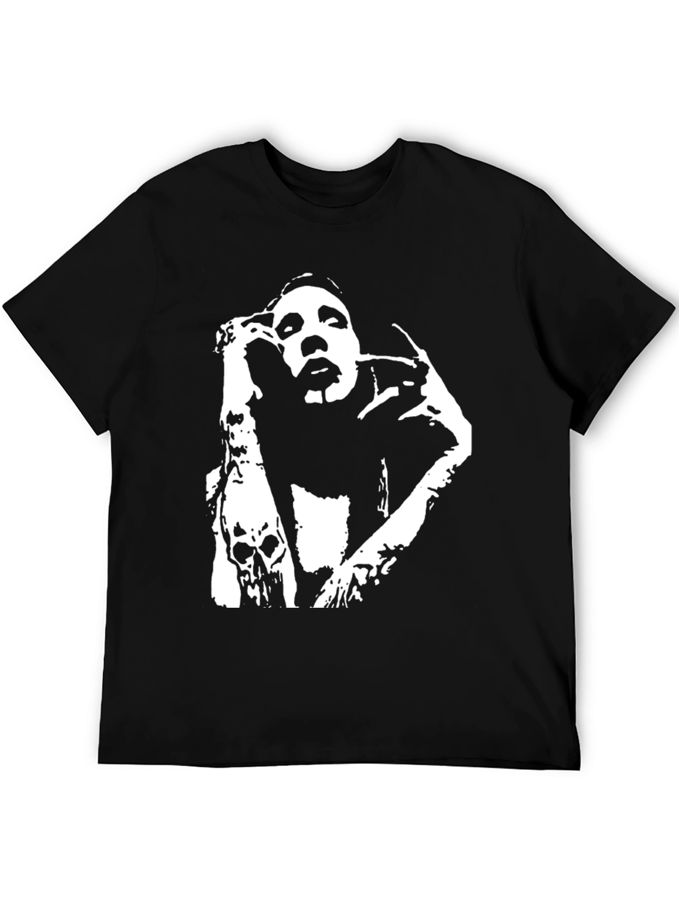 Marilyn Manson Graphic Print Black T-Shirt