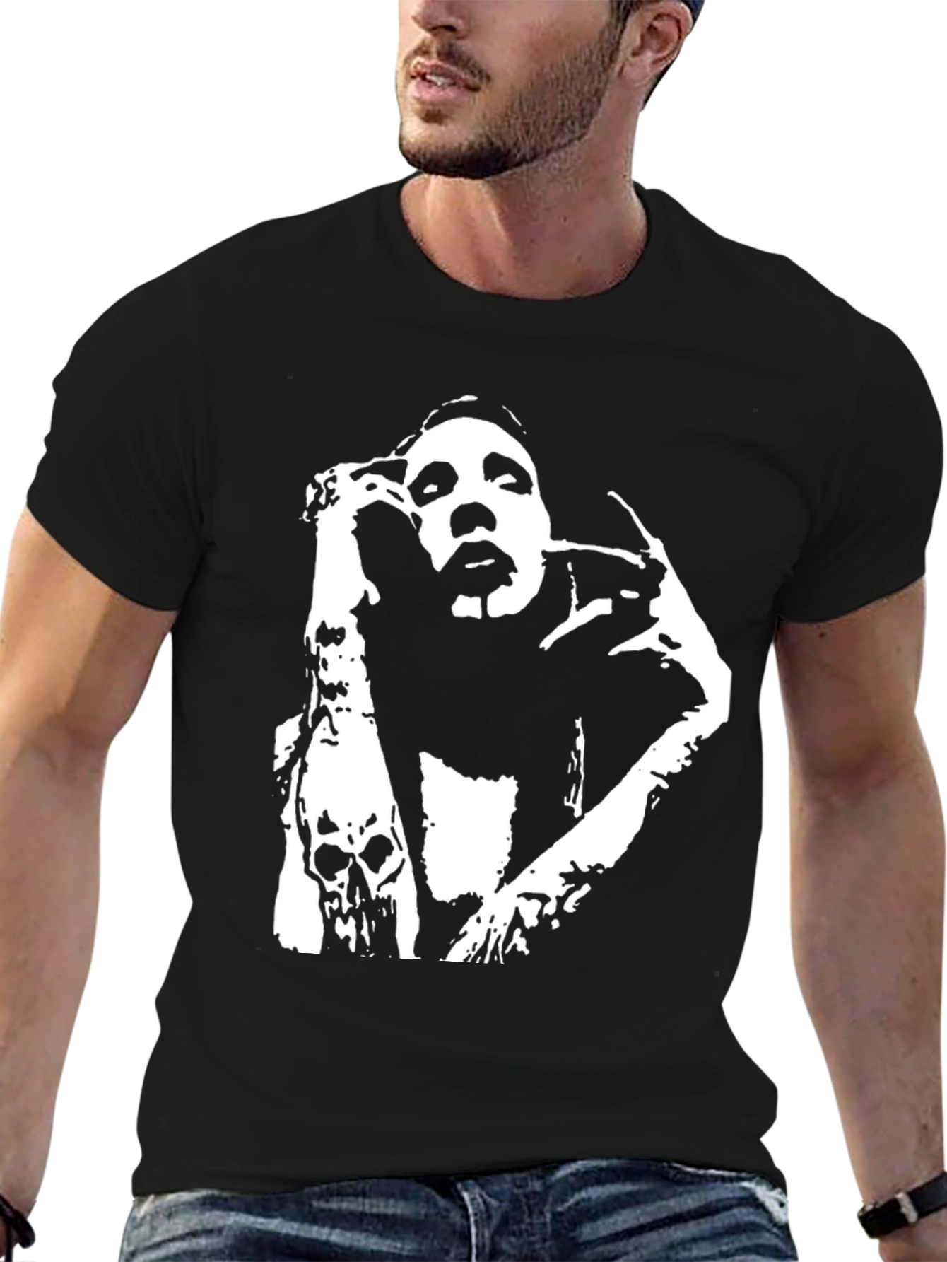 Marilyn Manson Graphic Print Black T-Shirt