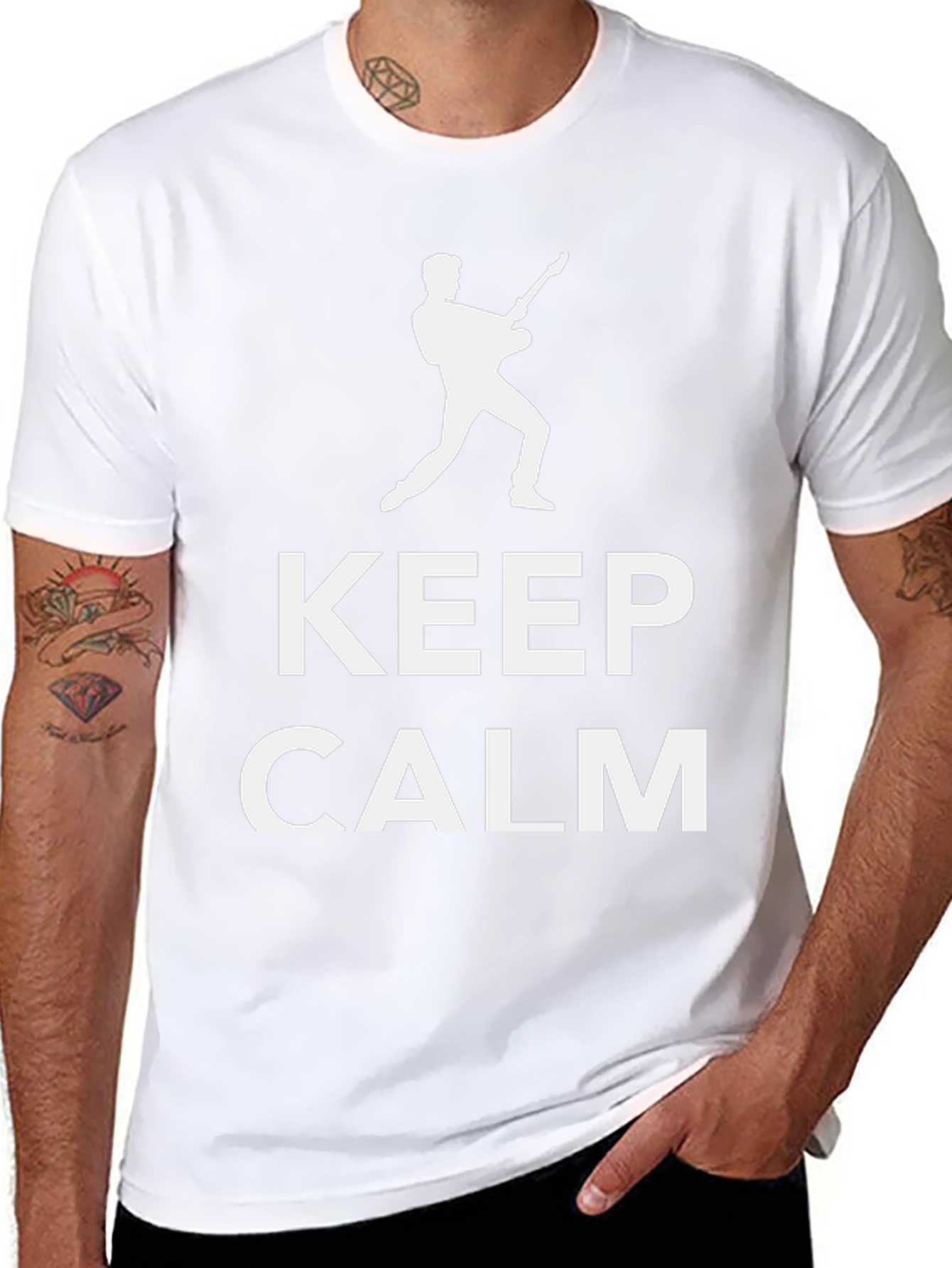 Keep Calm Guitarist Black T-Shirt