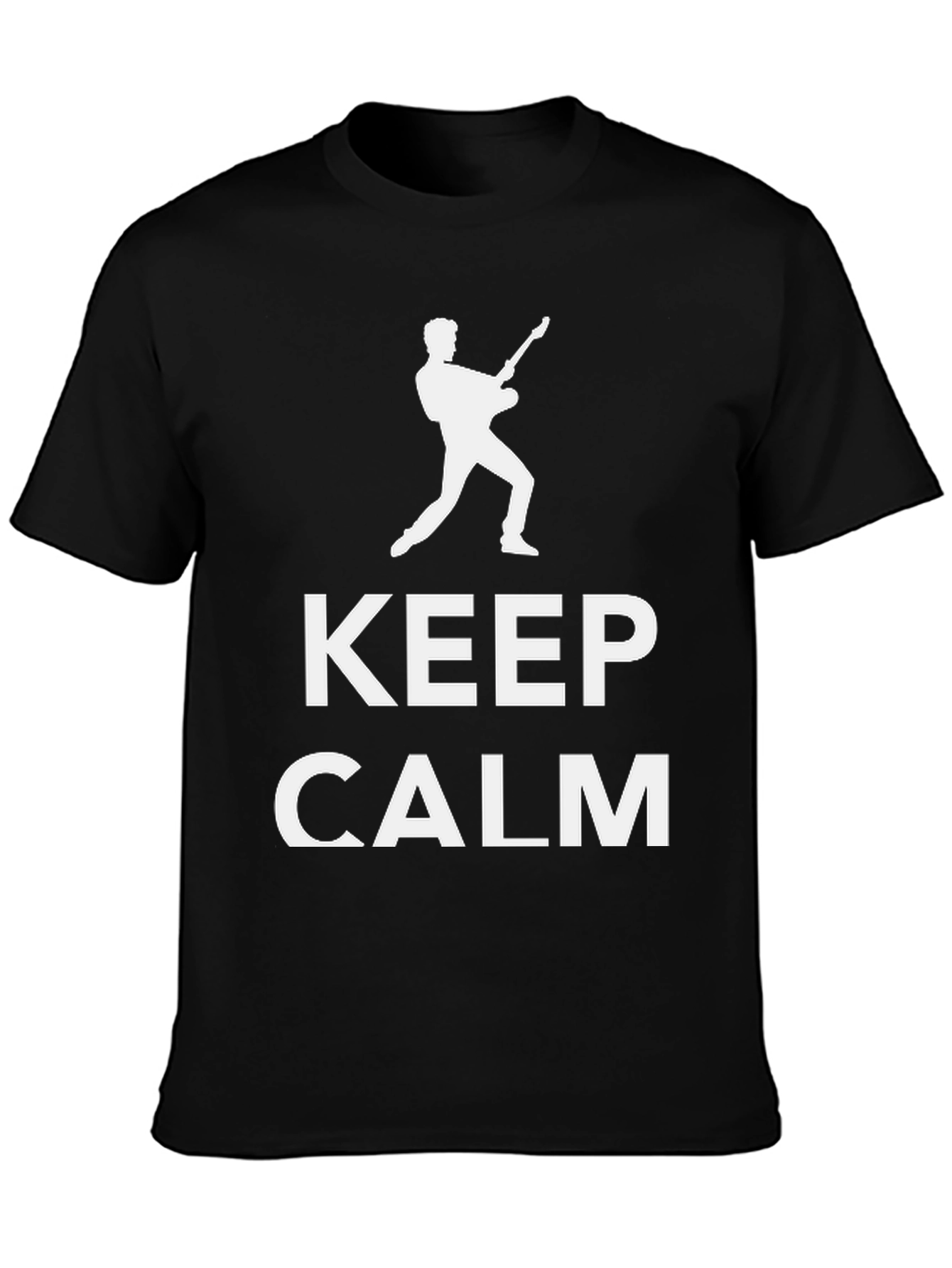 Keep Calm Guitarist Black T-Shirt
