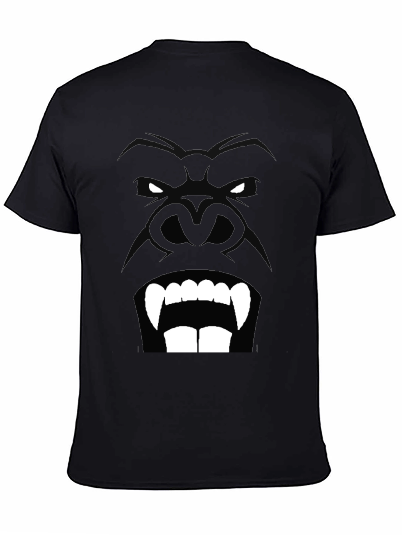 Gorilla Face Graphic Black T-Shirt