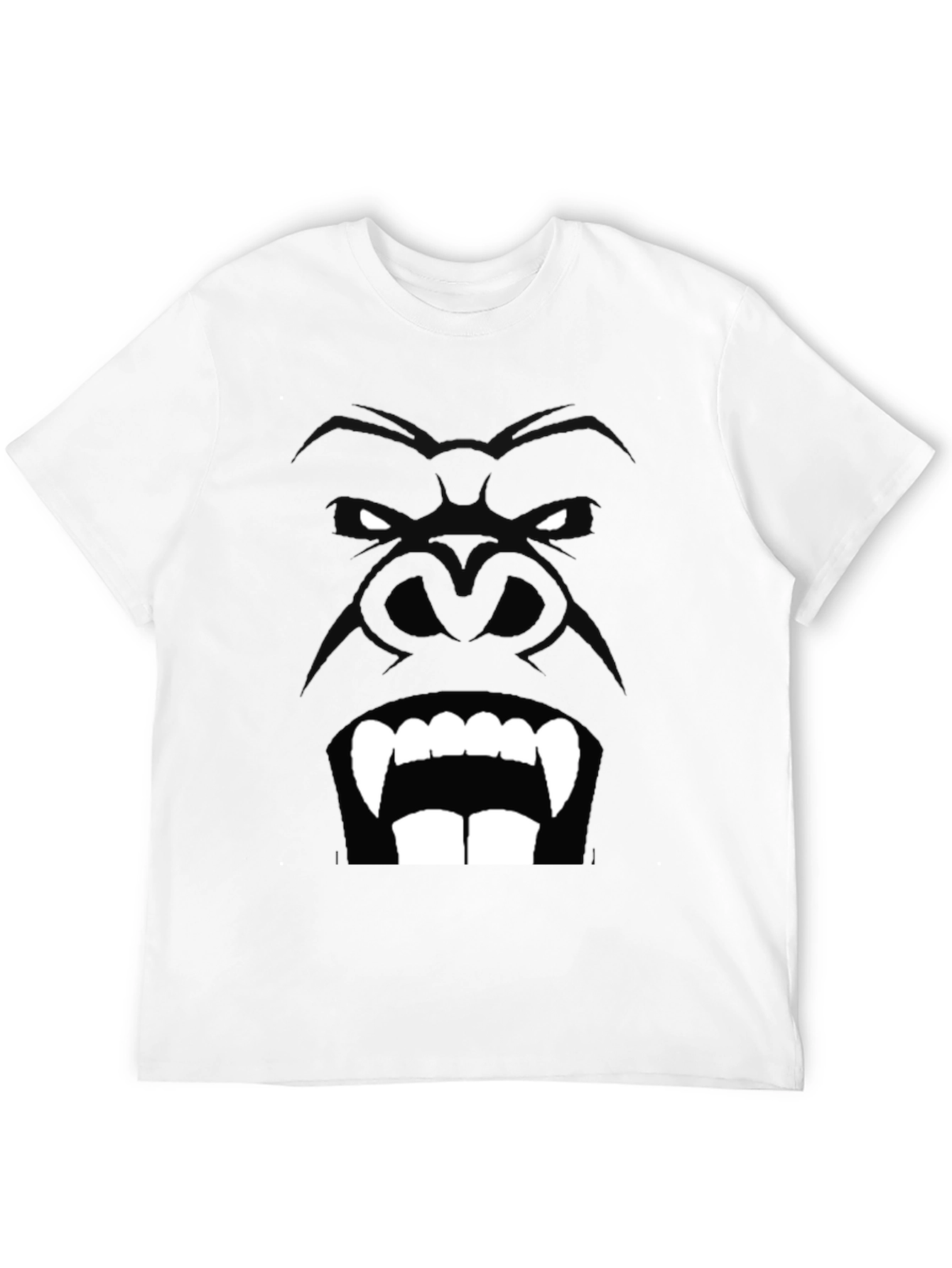 Gorilla Face Graphic Black T-Shirt