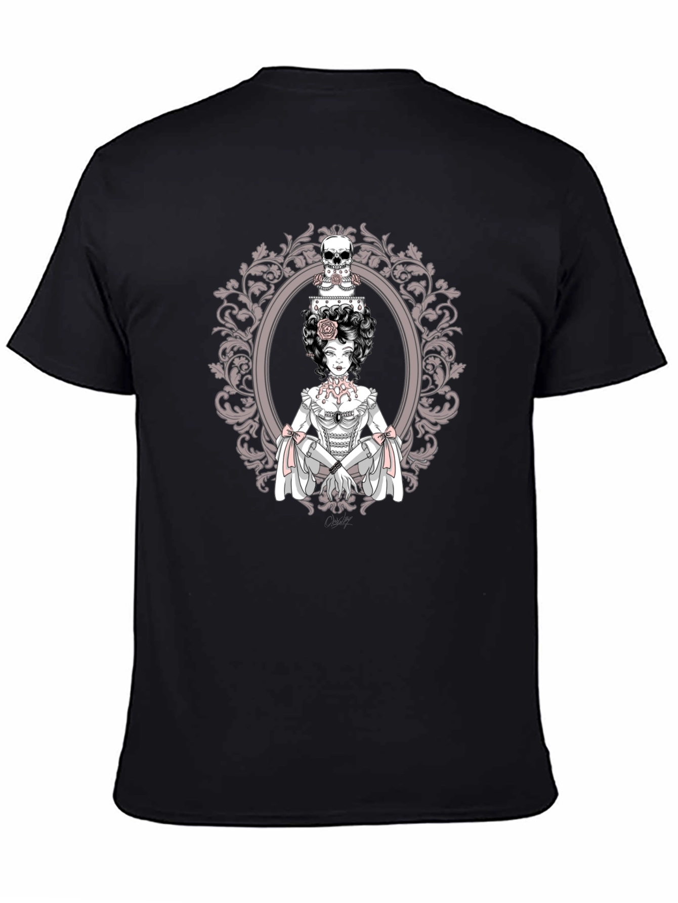 Gothic Skull Cake Woman Graphic Tee