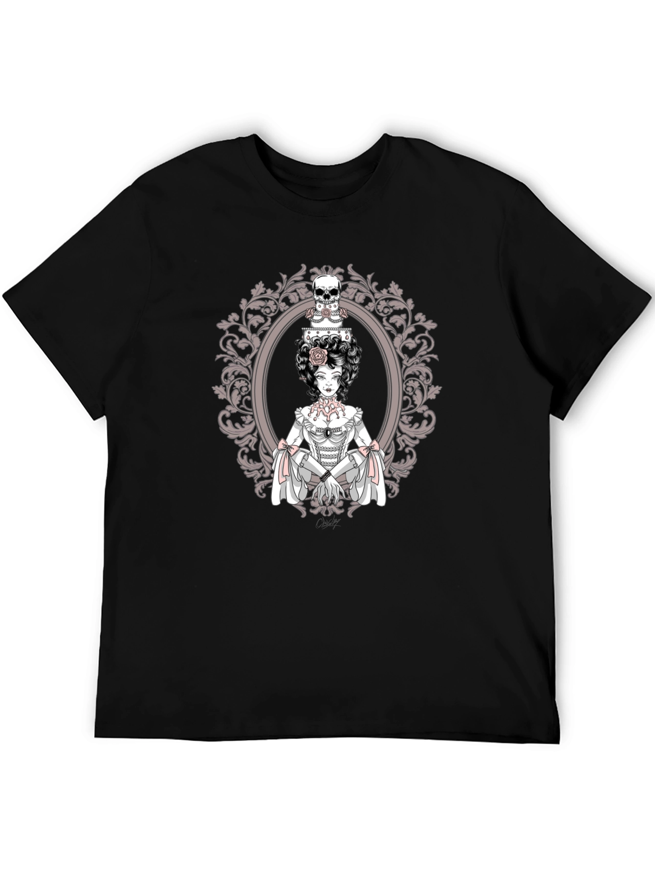 Gothic Skull Cake Woman Graphic Tee