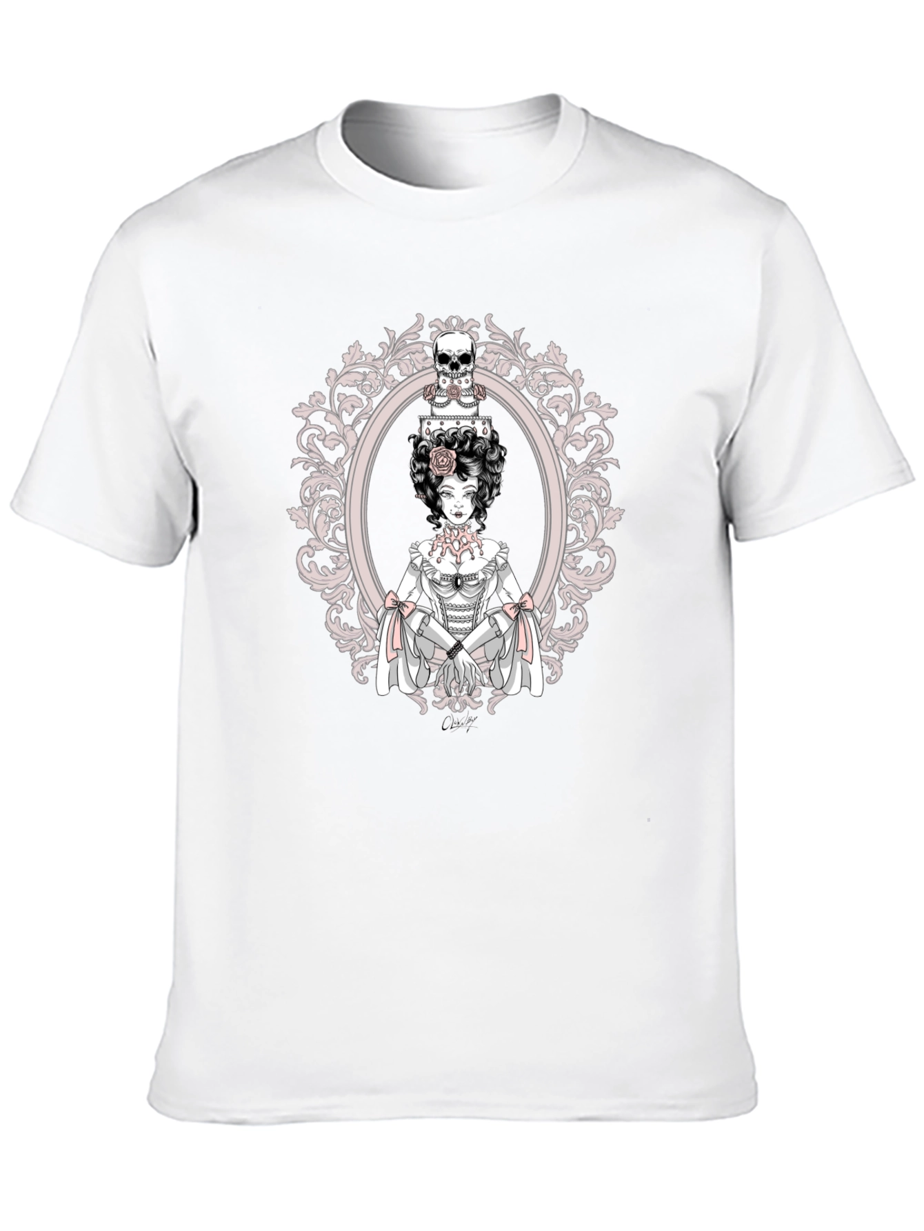 Gothic Skull Cake Woman Graphic Tee