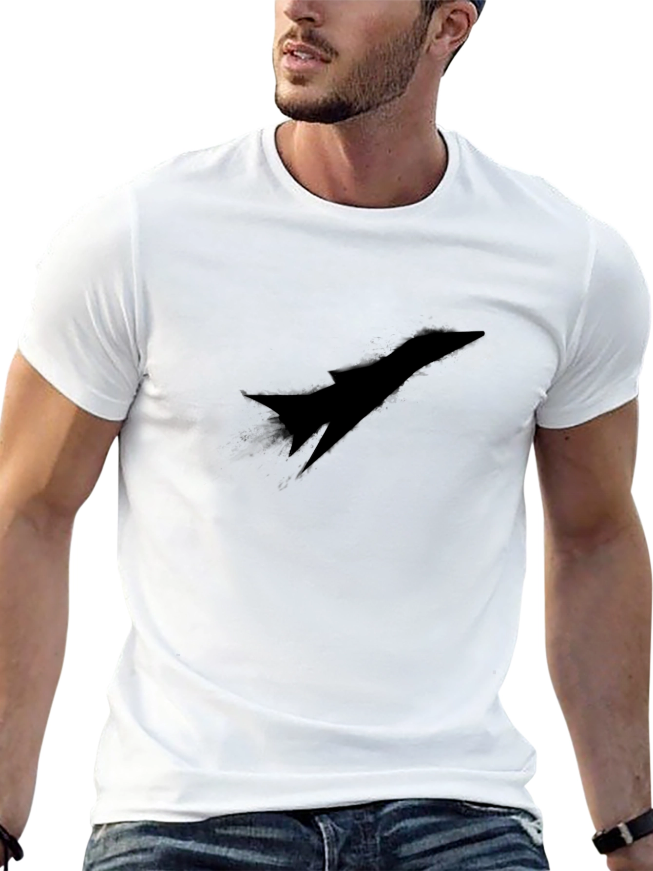 Stealth Jet Black T-Shirt - Modern Graphic Tee