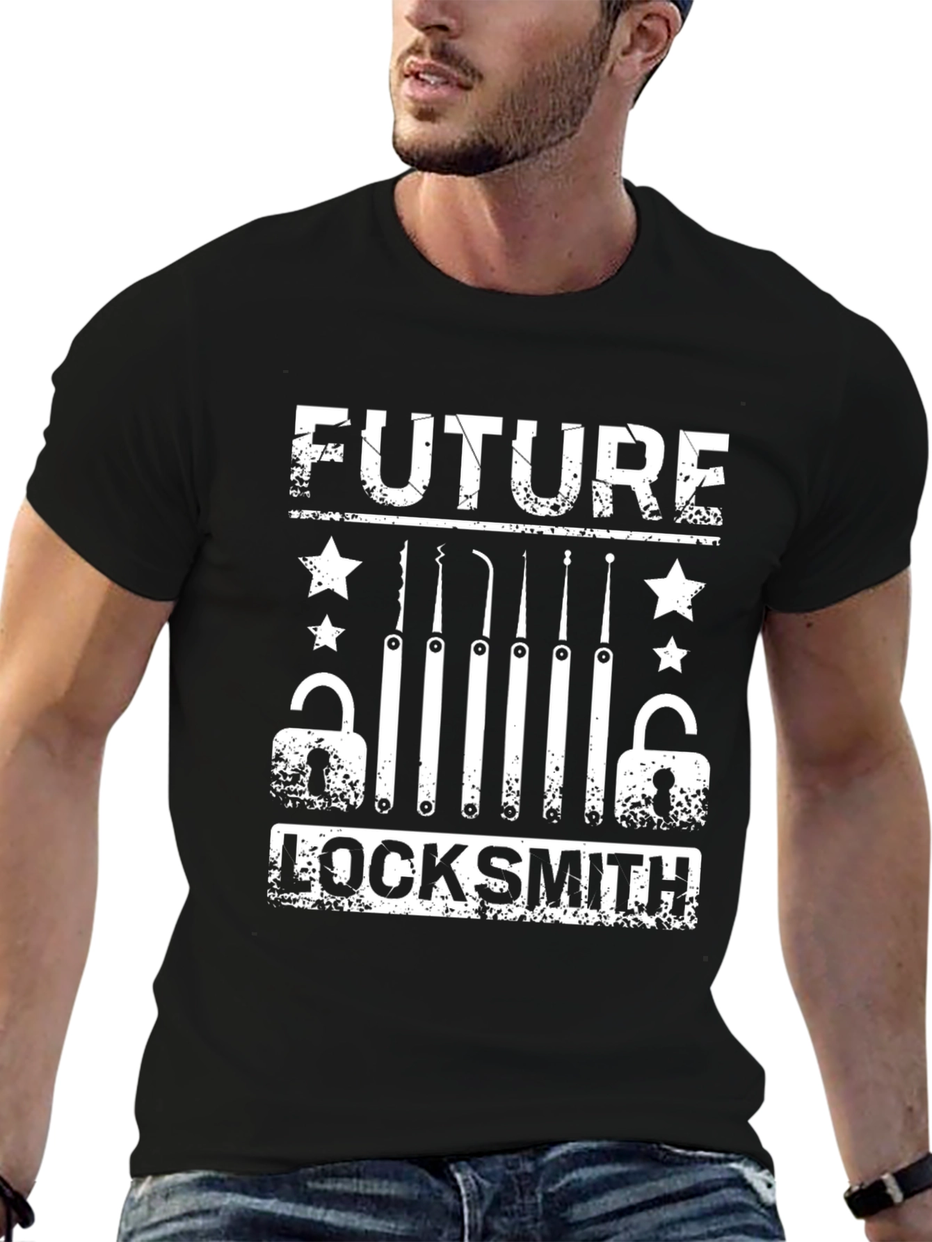 Future Locksmith Graphic T-Shirt - Black
