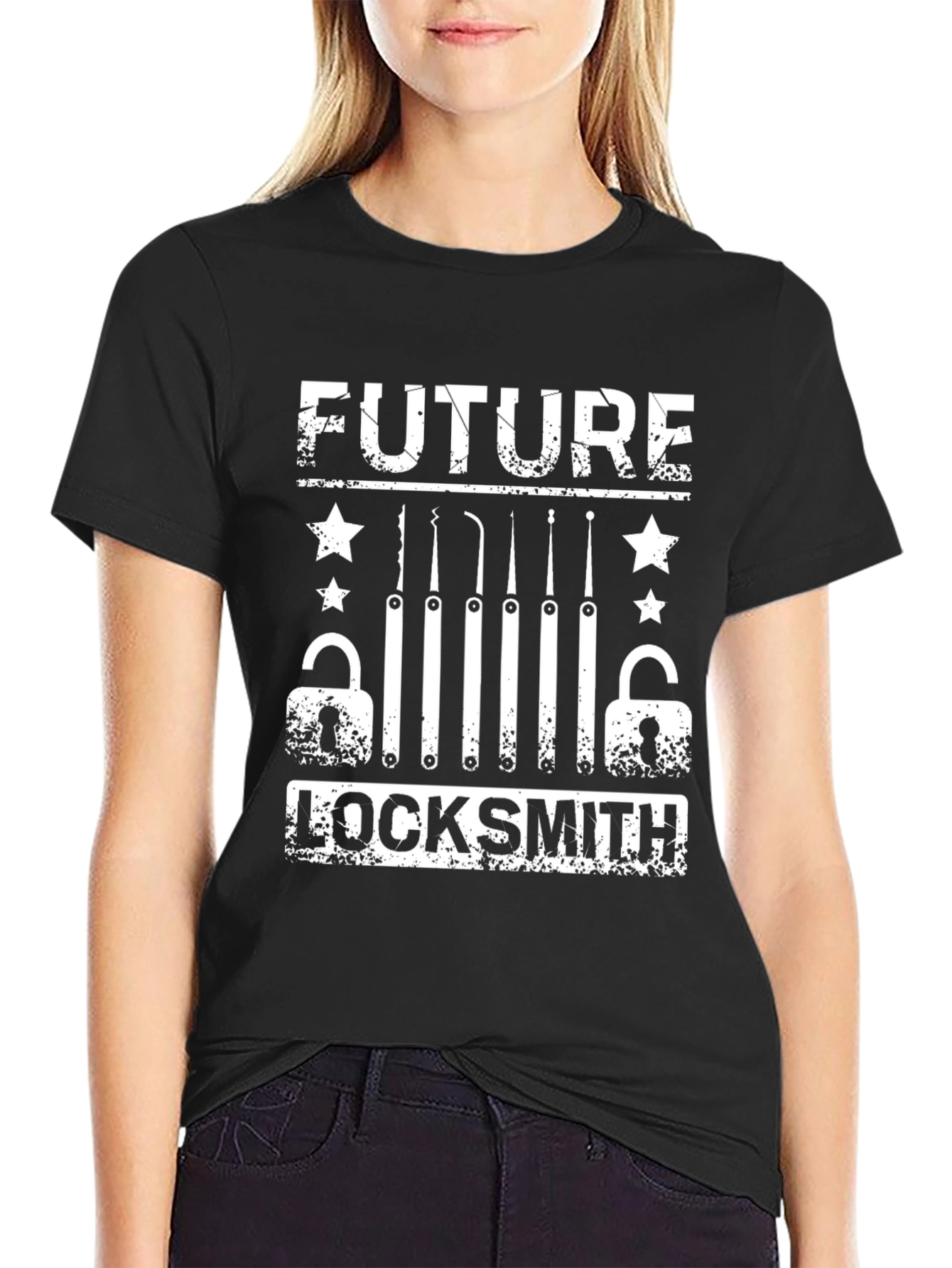 Future Locksmith Graphic T-Shirt - Black