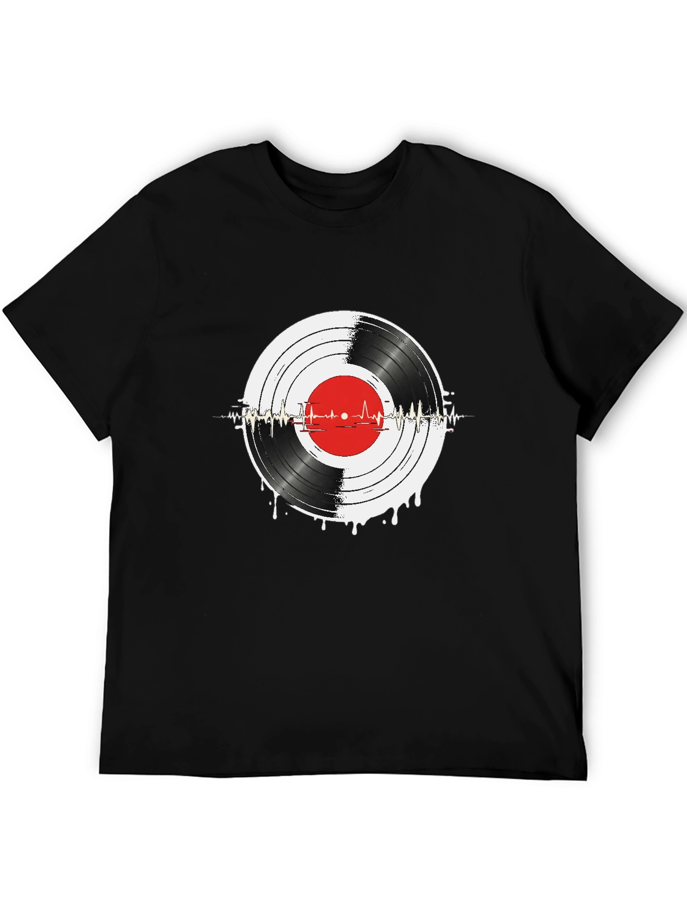 Vinyl Record Heartbeat Graphic Tee