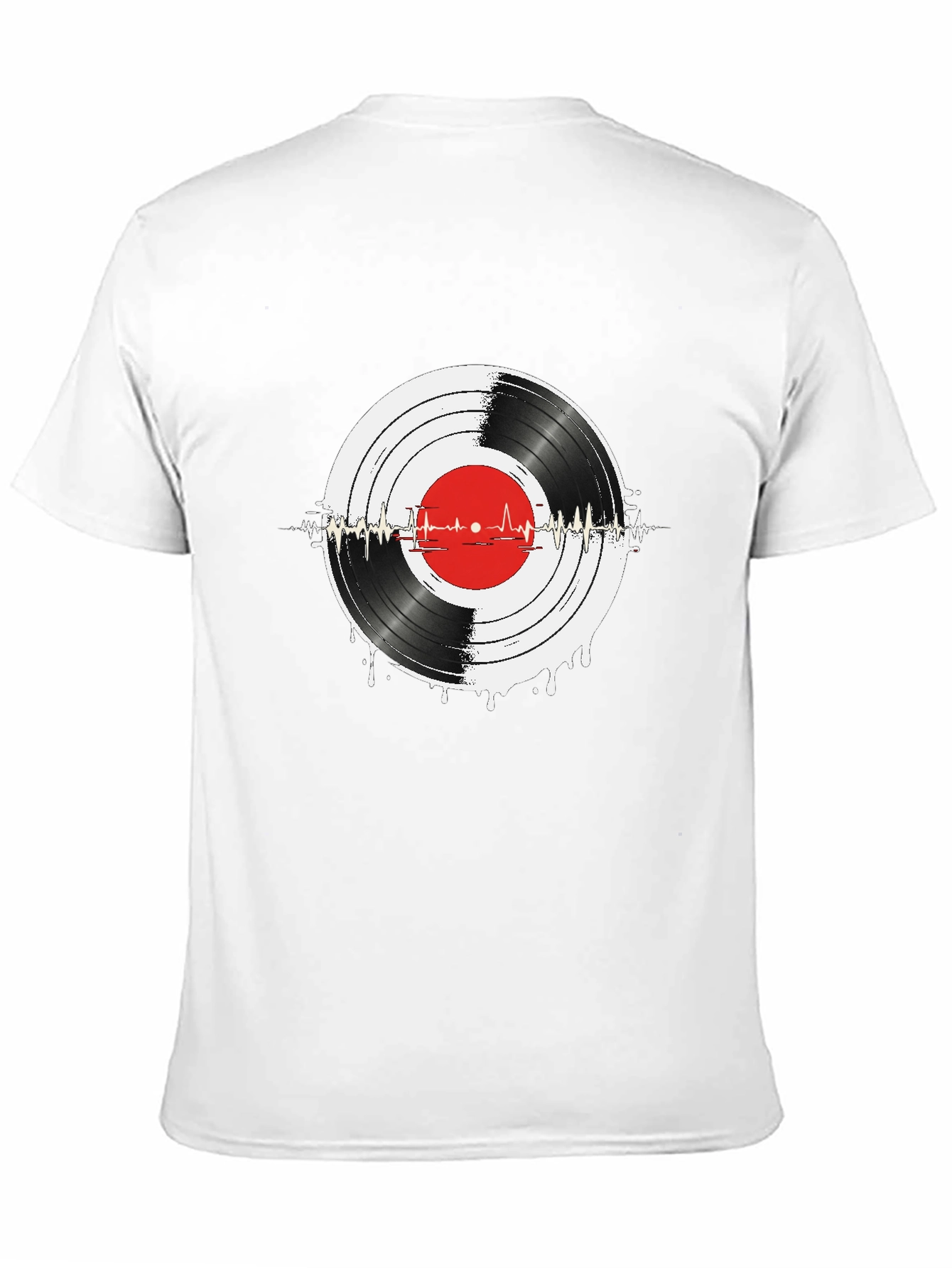 Vinyl Record Heartbeat Graphic Tee