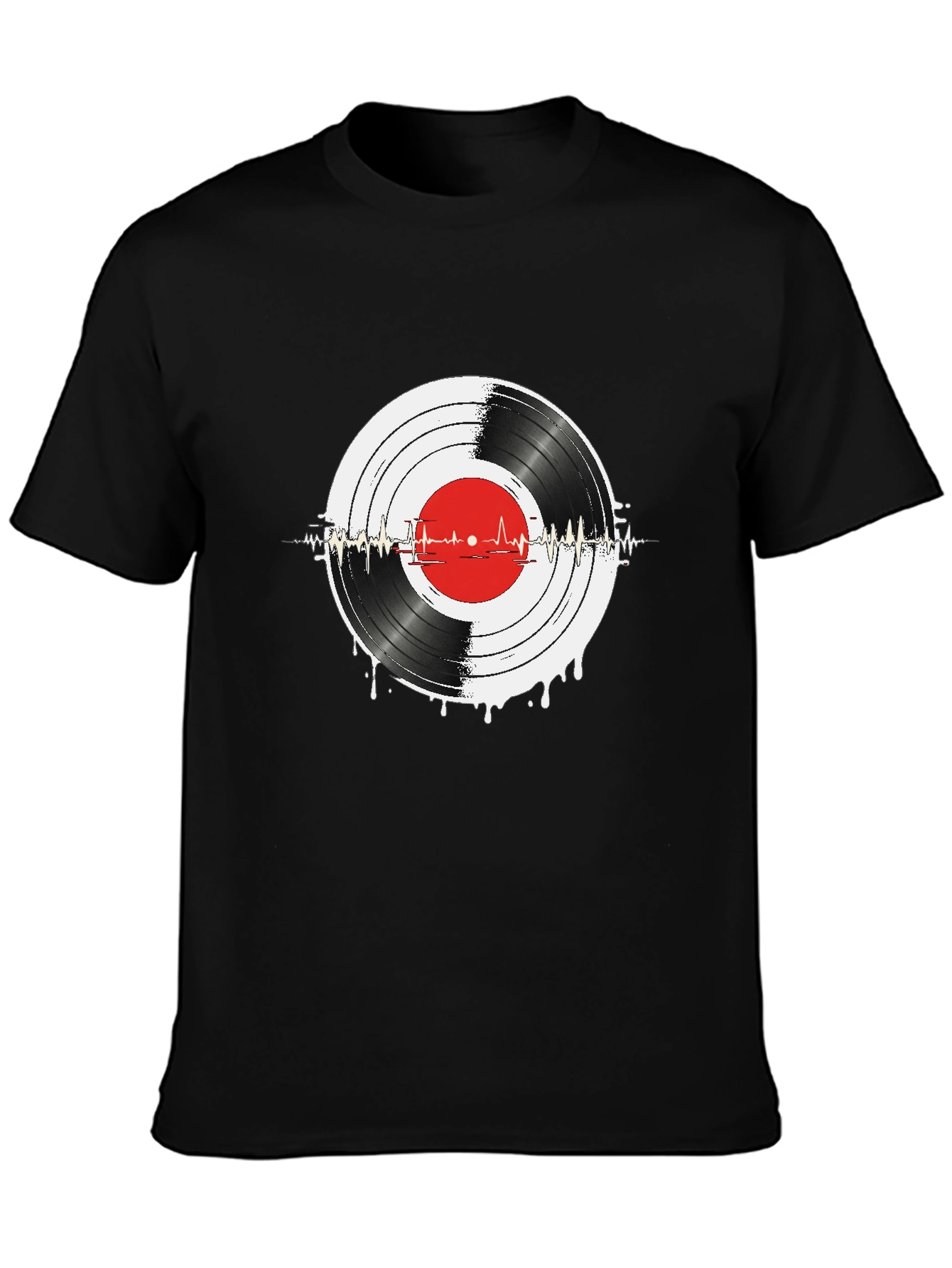 Vinyl Record Heartbeat Graphic Tee