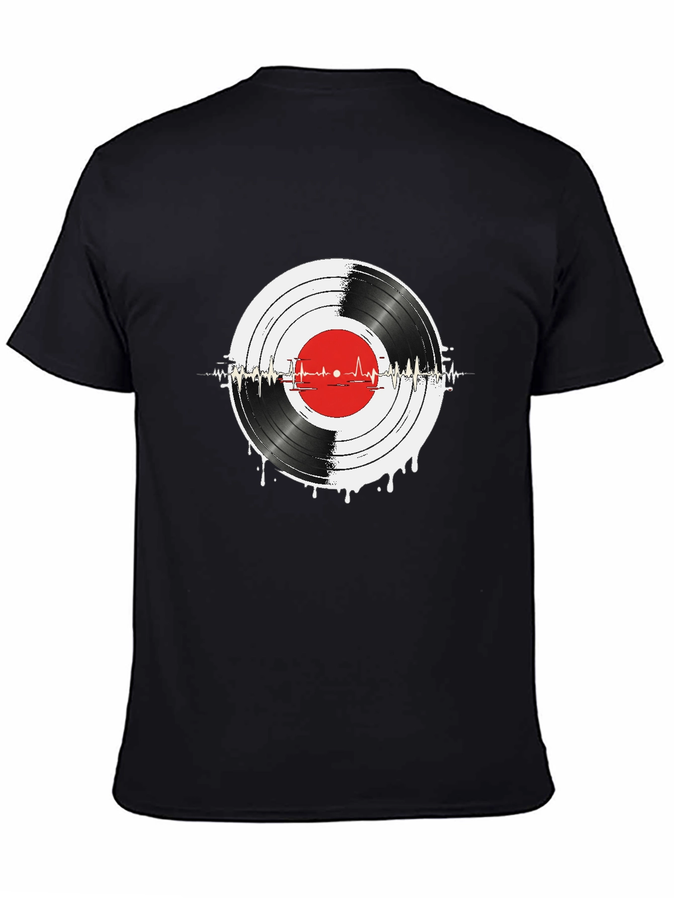 Vinyl Record Heartbeat Graphic Tee