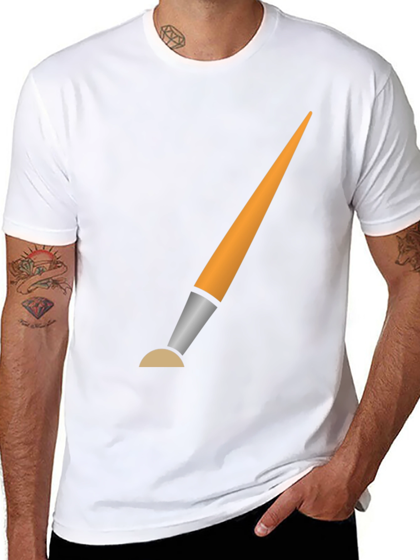 Brush Graphic Black T-Shirt