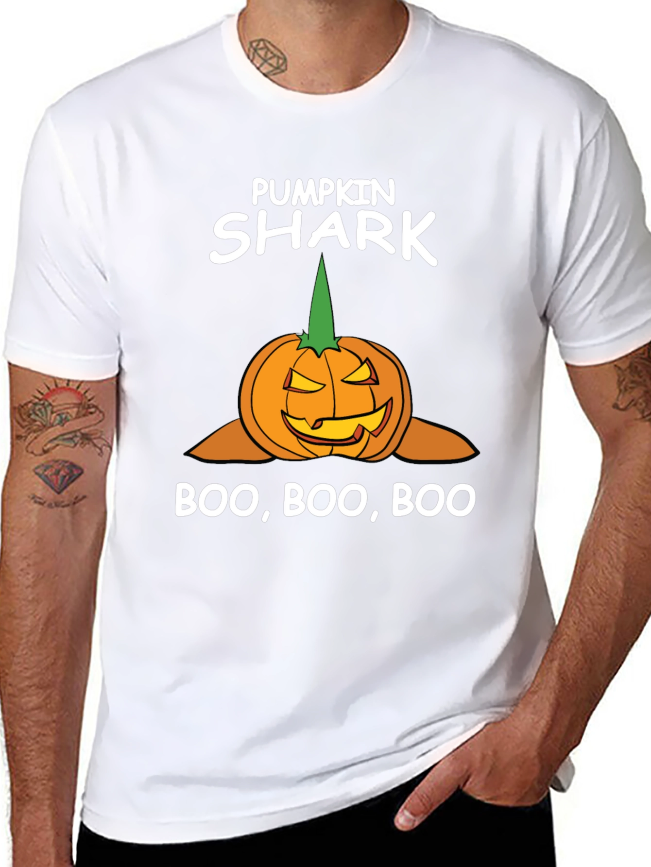 Pumpkin Shark Halloween T-Shirt