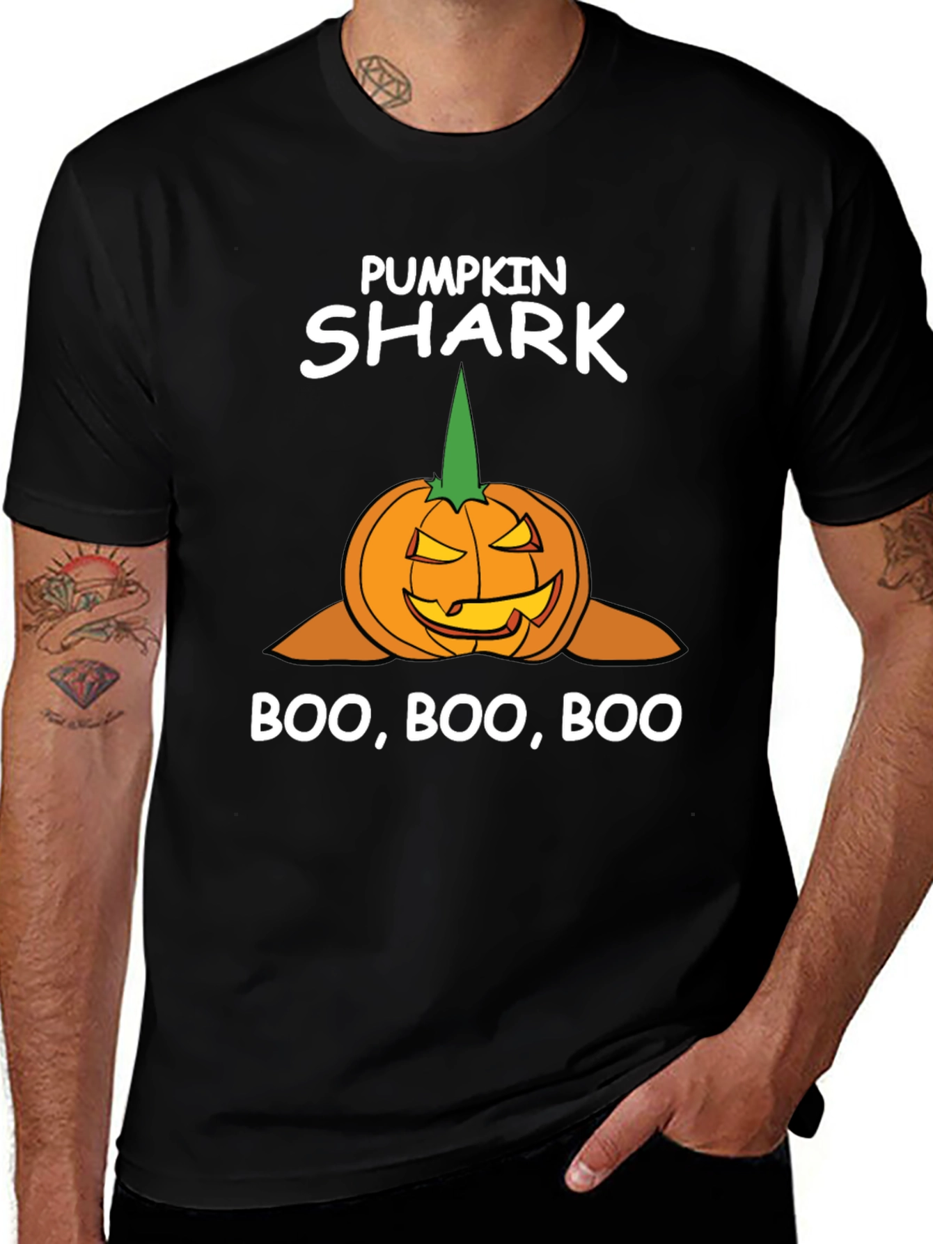 Pumpkin Shark Halloween T-Shirt