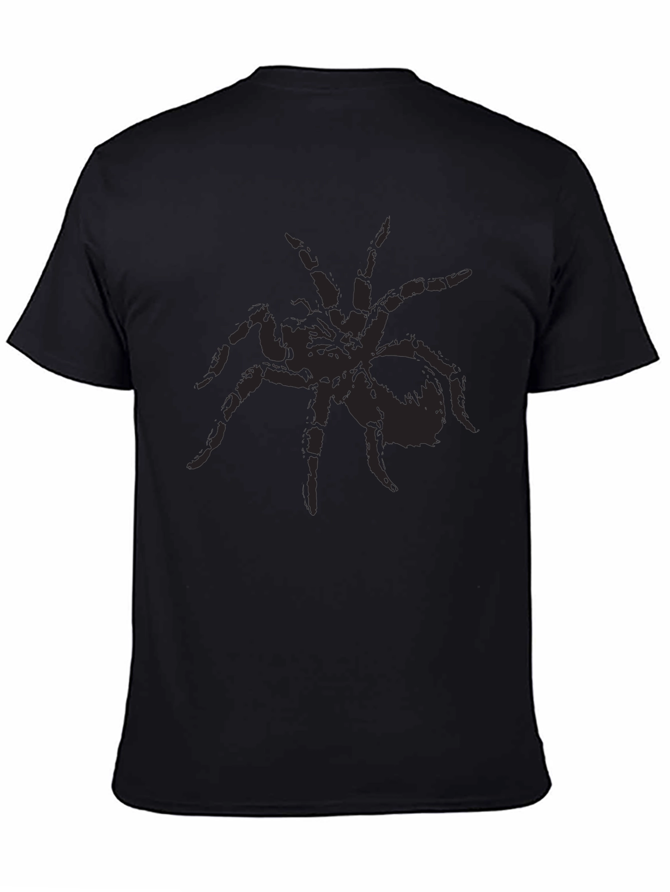 Black Spider Graphic Tee - Creepy Cool Design