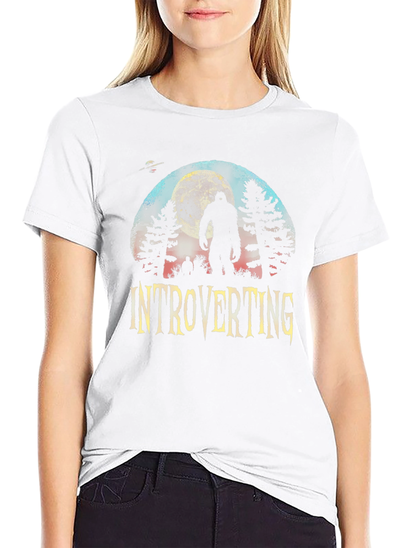 Introverting Bigfoot Graphic T-Shirt