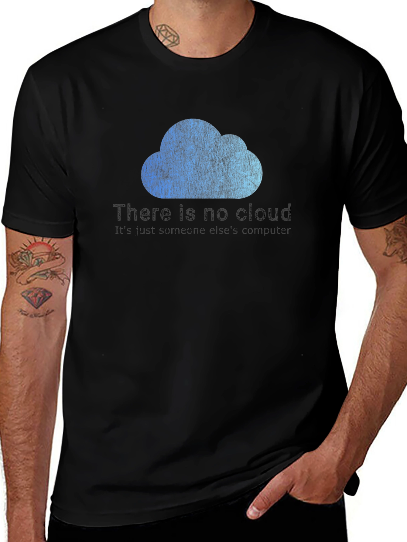 Funny There is No Cloud T-Shirt - Programmer Gift