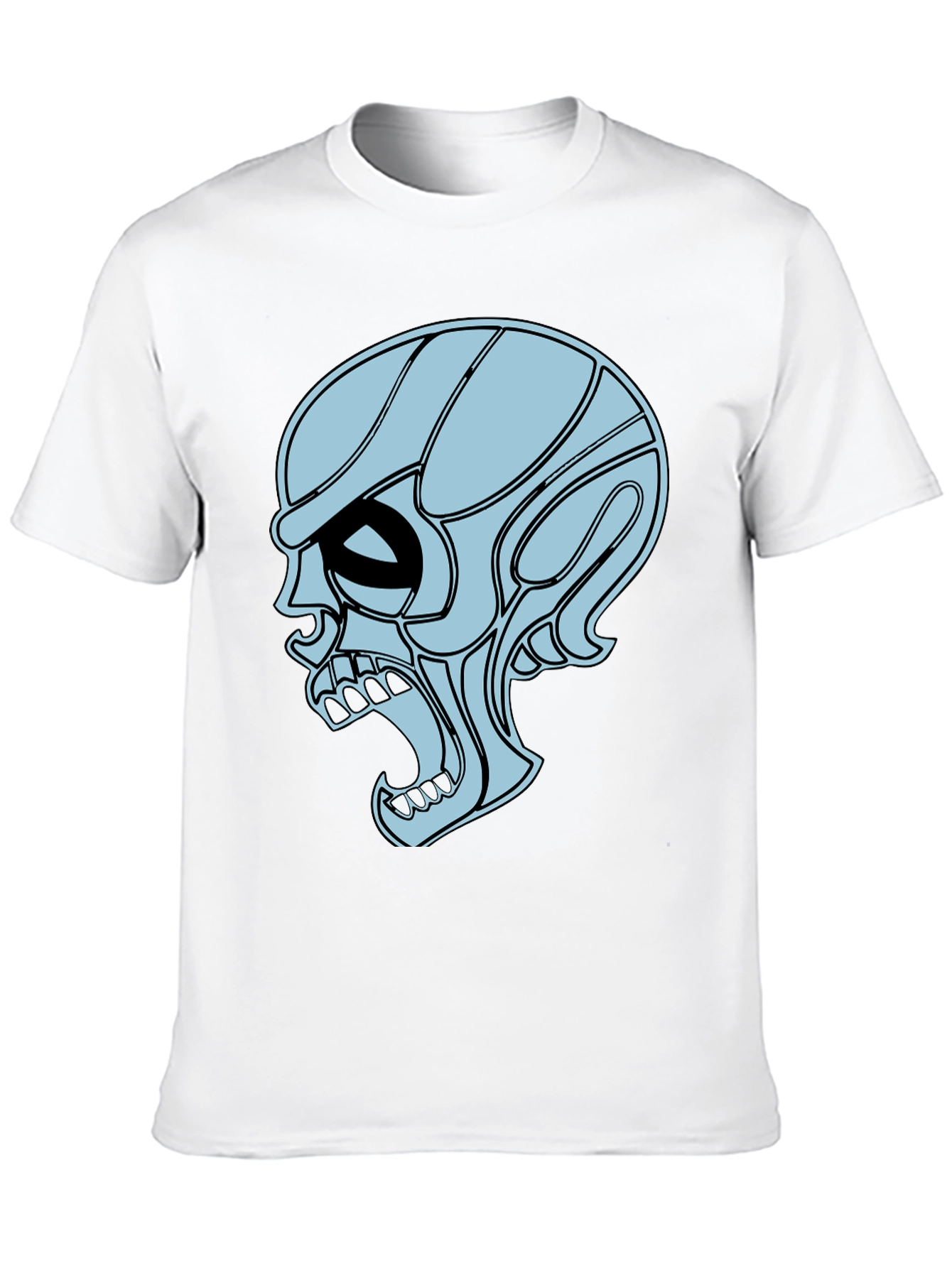 Edgy Skull Graphic Tee - Mens Black T-Shirt