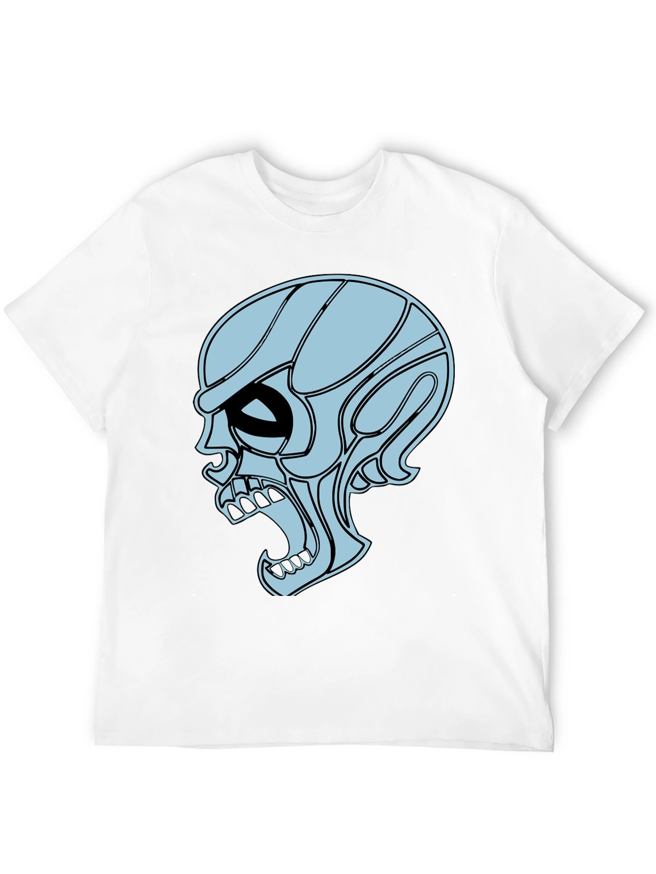 Edgy Skull Graphic Tee - Mens Black T-Shirt