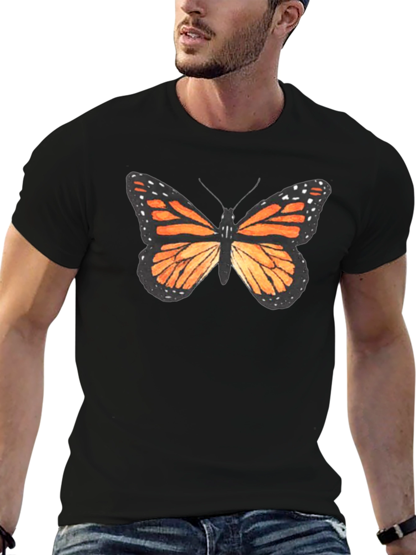 Butterfly Graphic Black T-Shirt