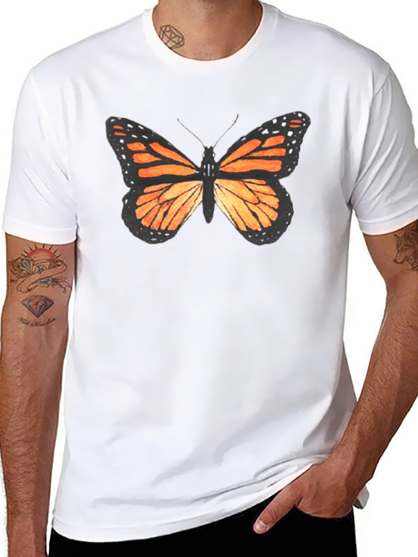 Butterfly Graphic Black T-Shirt
