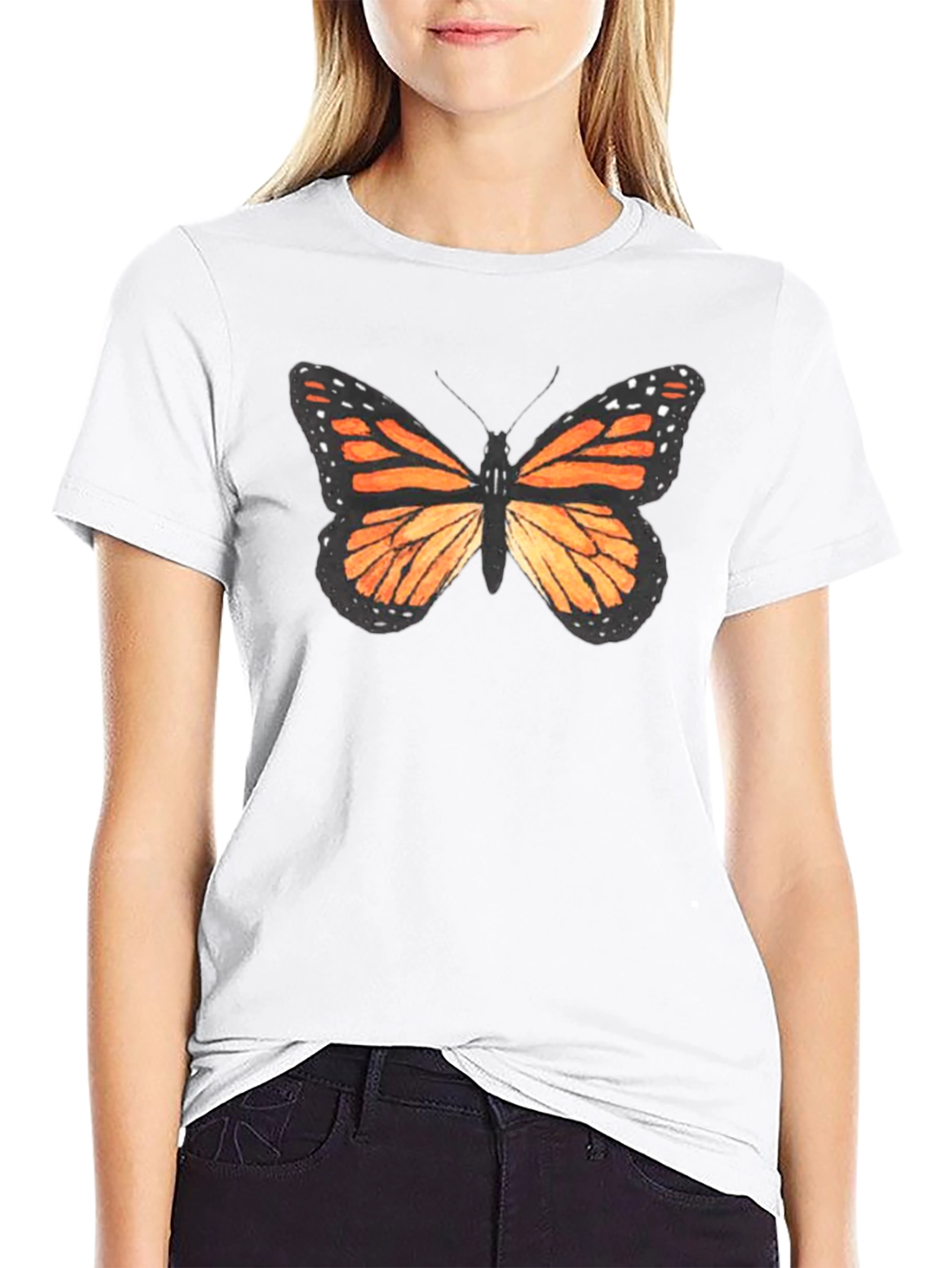 Butterfly Graphic Black T-Shirt