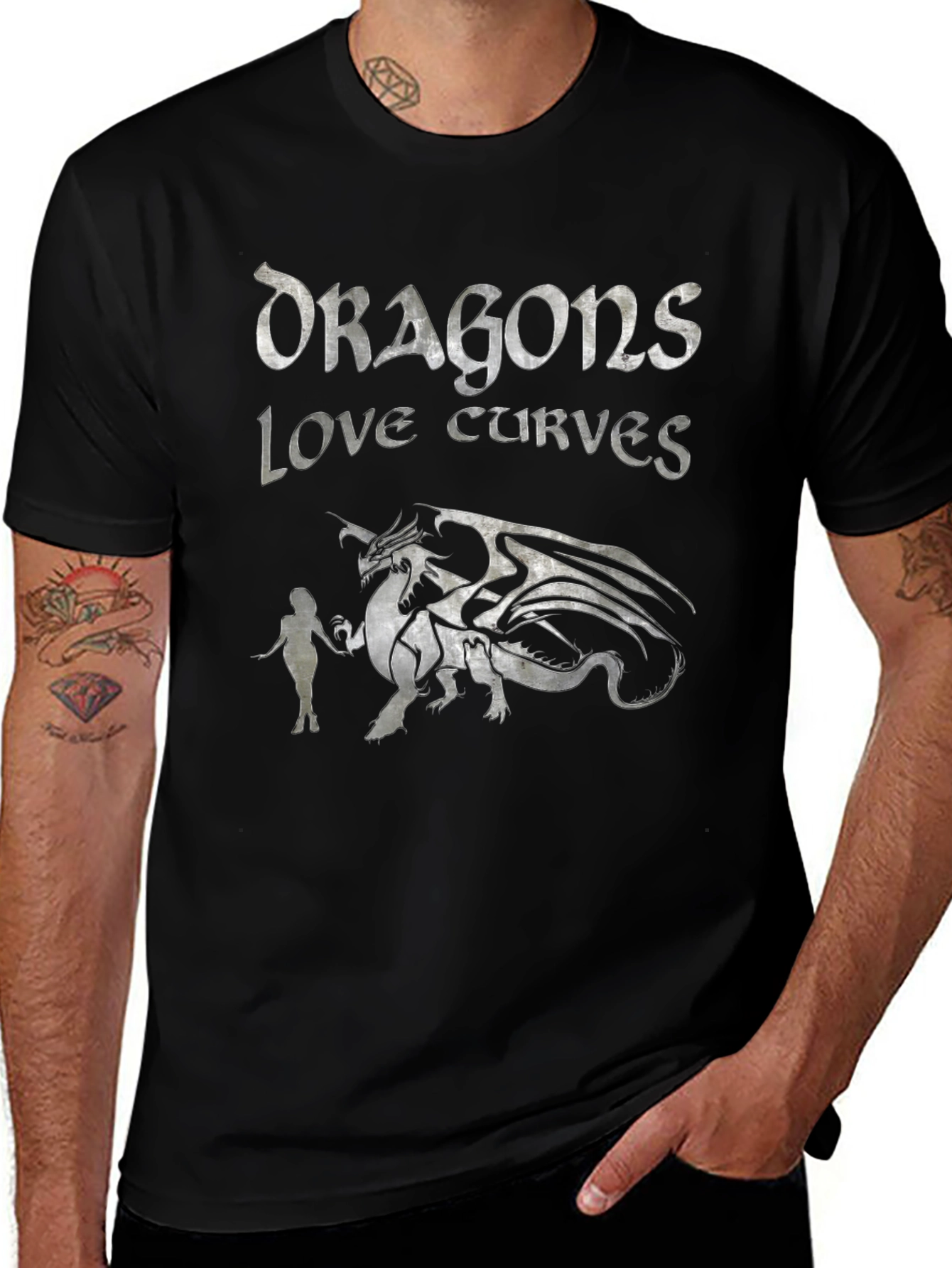 Dragons Love Curves Graphic Tee
