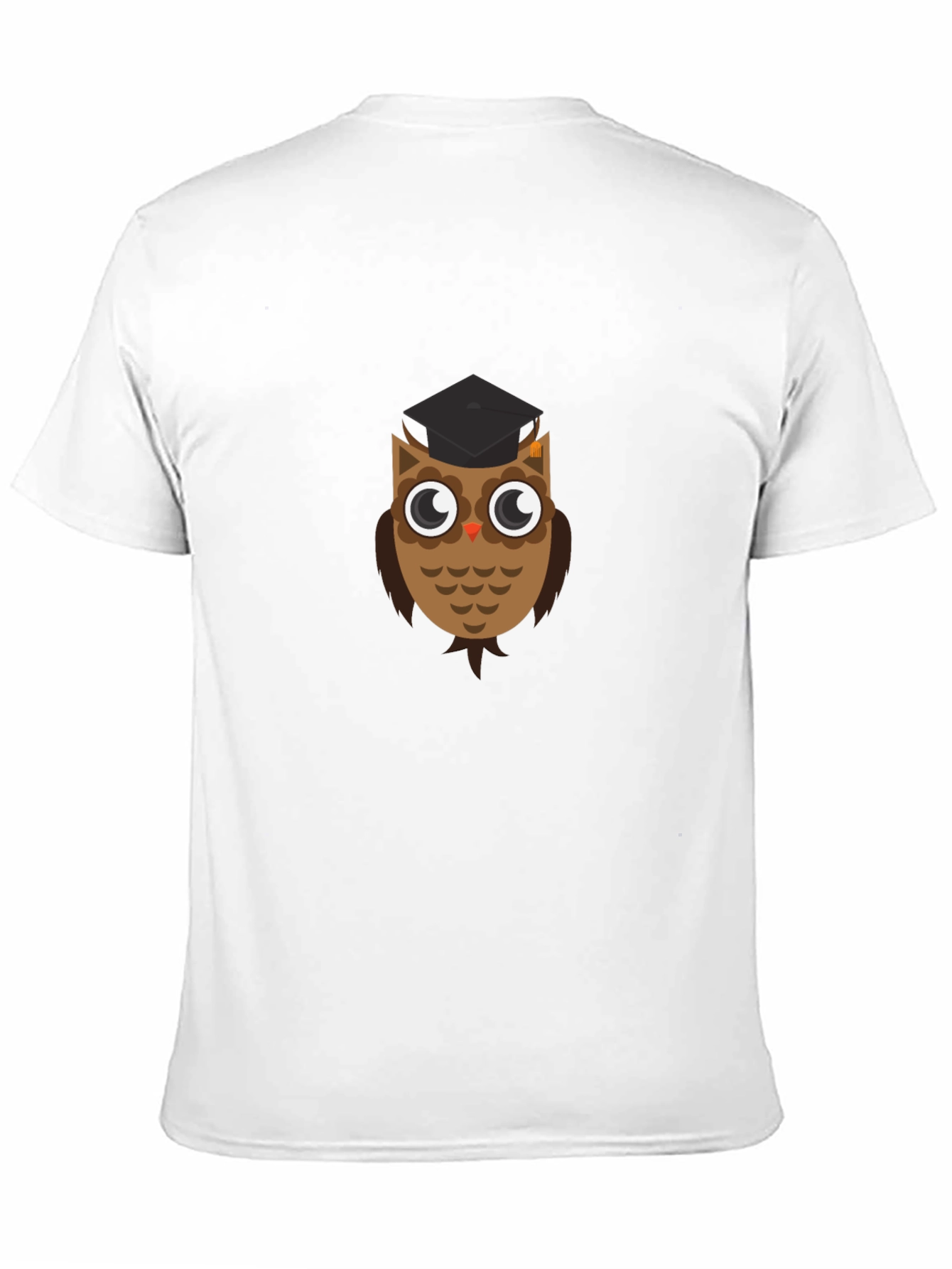 Graduation Owl Graphic Tee - Black Cotton T-Shirt