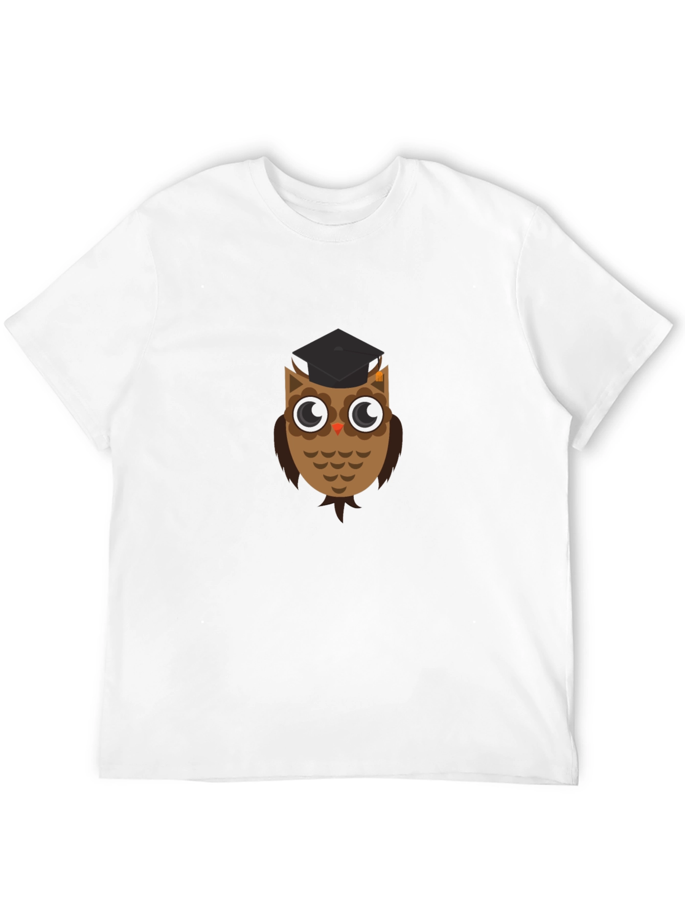 Graduation Owl Graphic Tee - Black Cotton T-Shirt